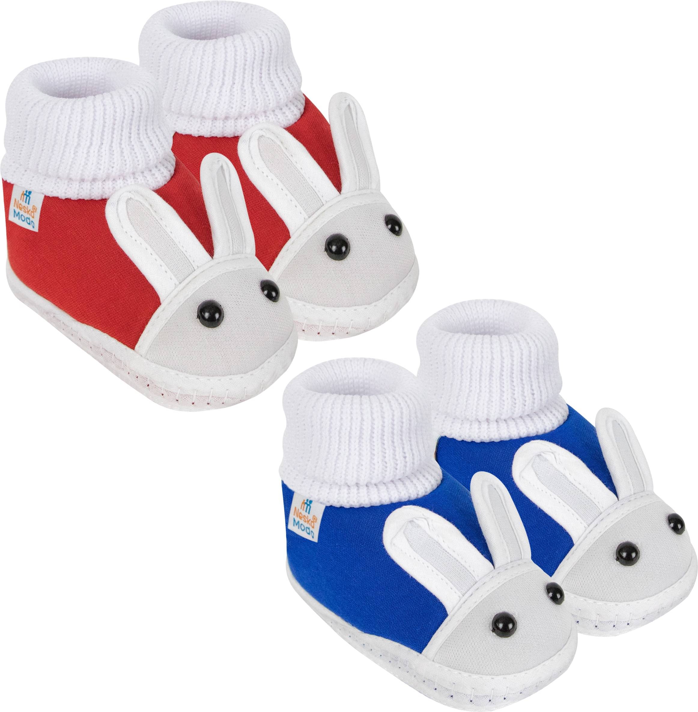     			Neska Moda - MultiColor  Booties For Baby Boy & Baby Girl 0-6 Months ( Pack of 2 )