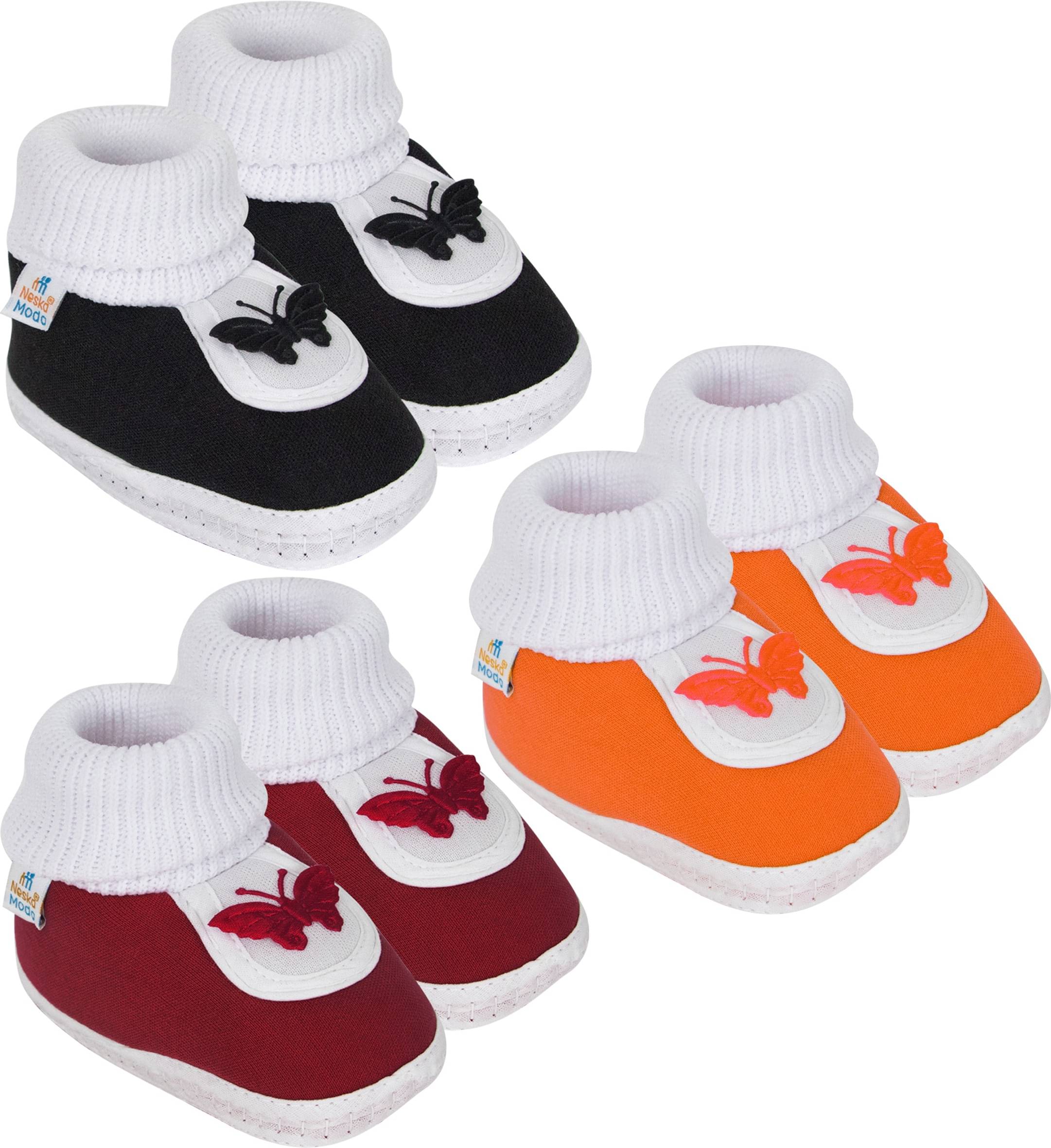     			Neska Moda - MultiColor  Booties For Baby Boy & Baby Girl 6-12 Months ( Pack of 3 )