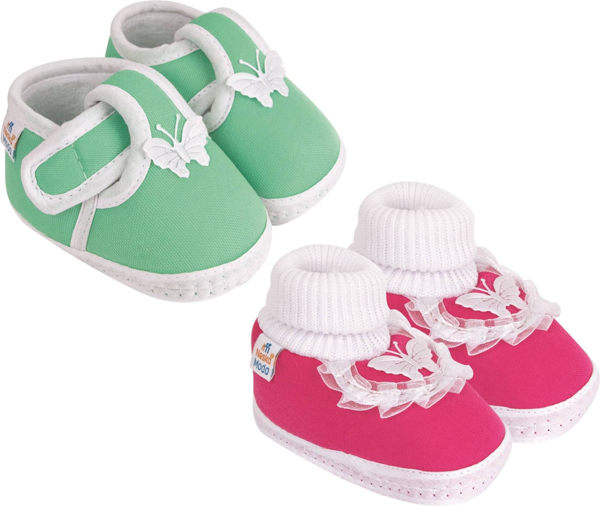     			Neska Moda - MultiColor  Booties For Baby Boy & Baby Girl 6-12 Months ( Pack of 2 )