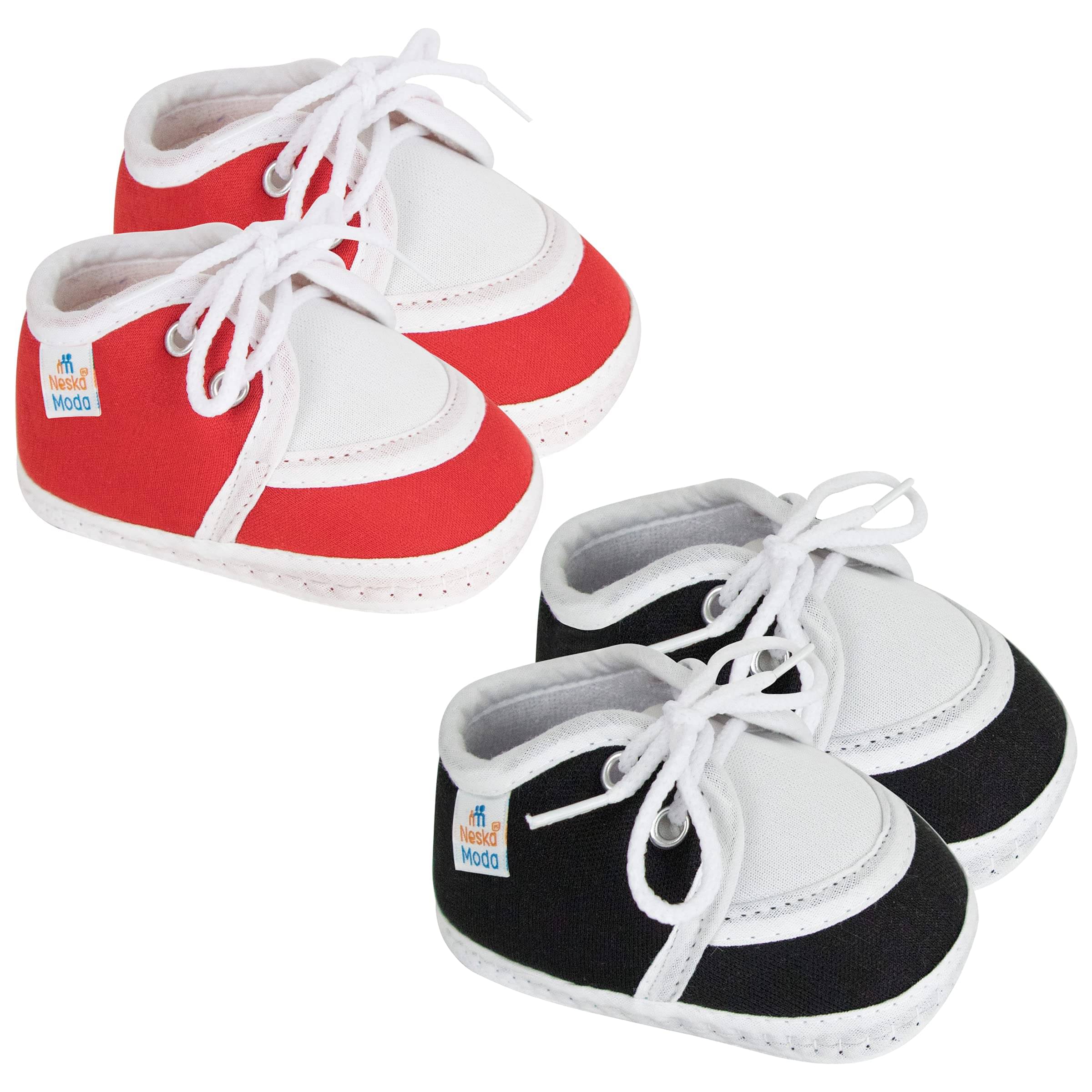     			Neska Moda - MultiColor  Booties For Baby Boy & Baby Girl 6-12 Months ( Pack of 2 )