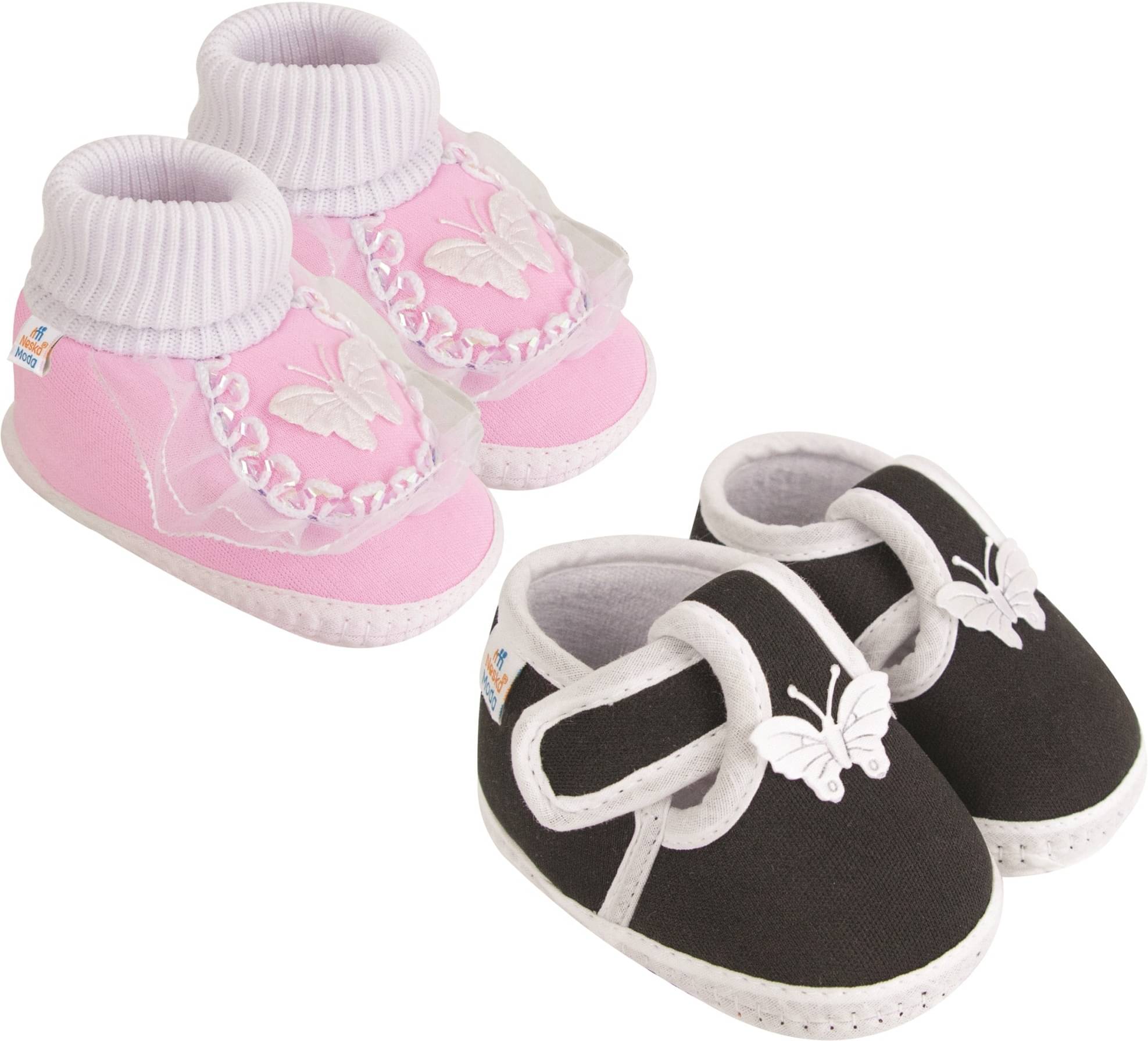     			Neska Moda - MultiColor  Booties For Baby Boy & Baby Girl 0-6 Months ( Pack of 2 )