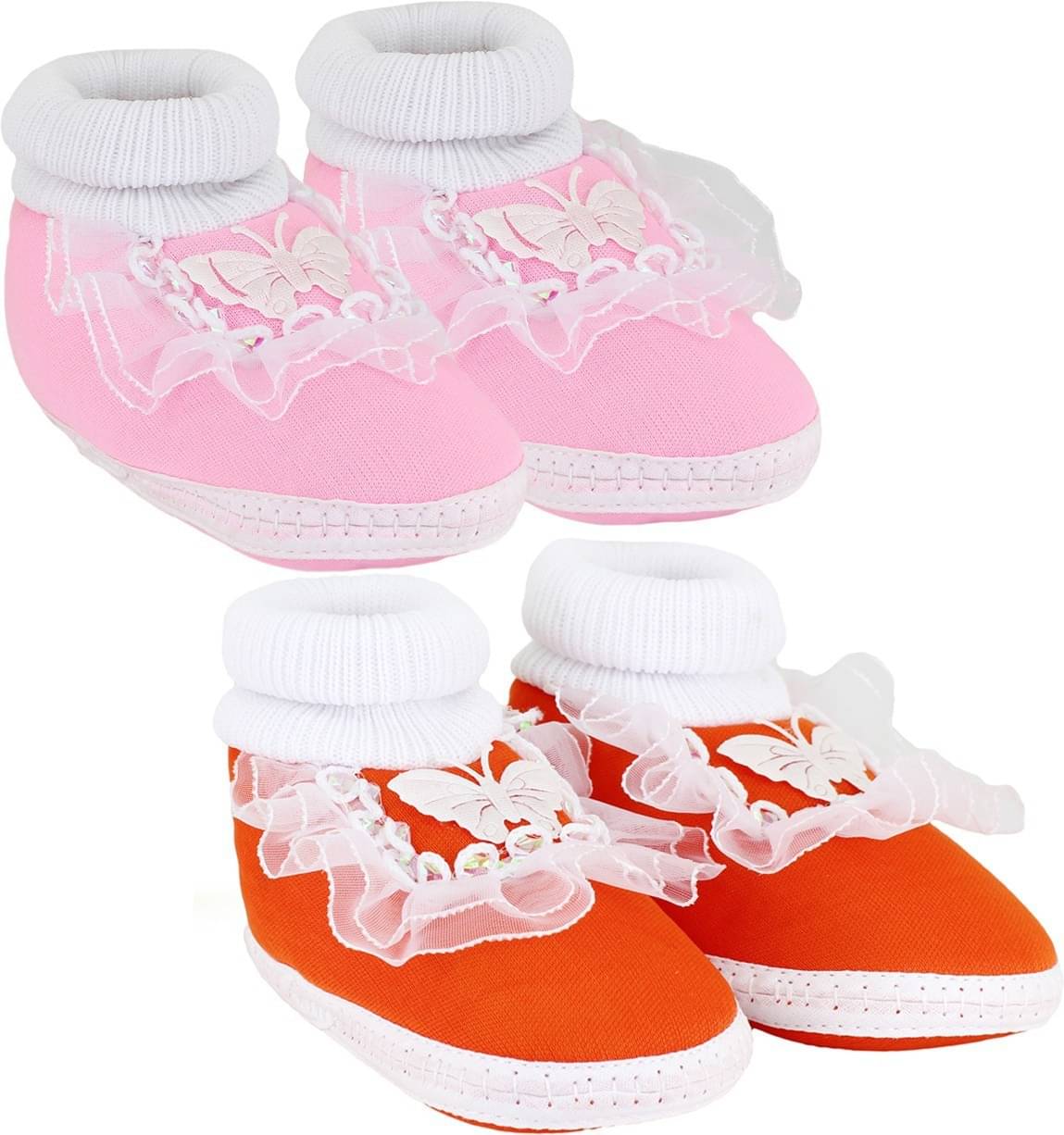     			Neska Moda - MultiColor  Booties For Baby Boy & Baby Girl 6-12 Months ( Pack of 2 )