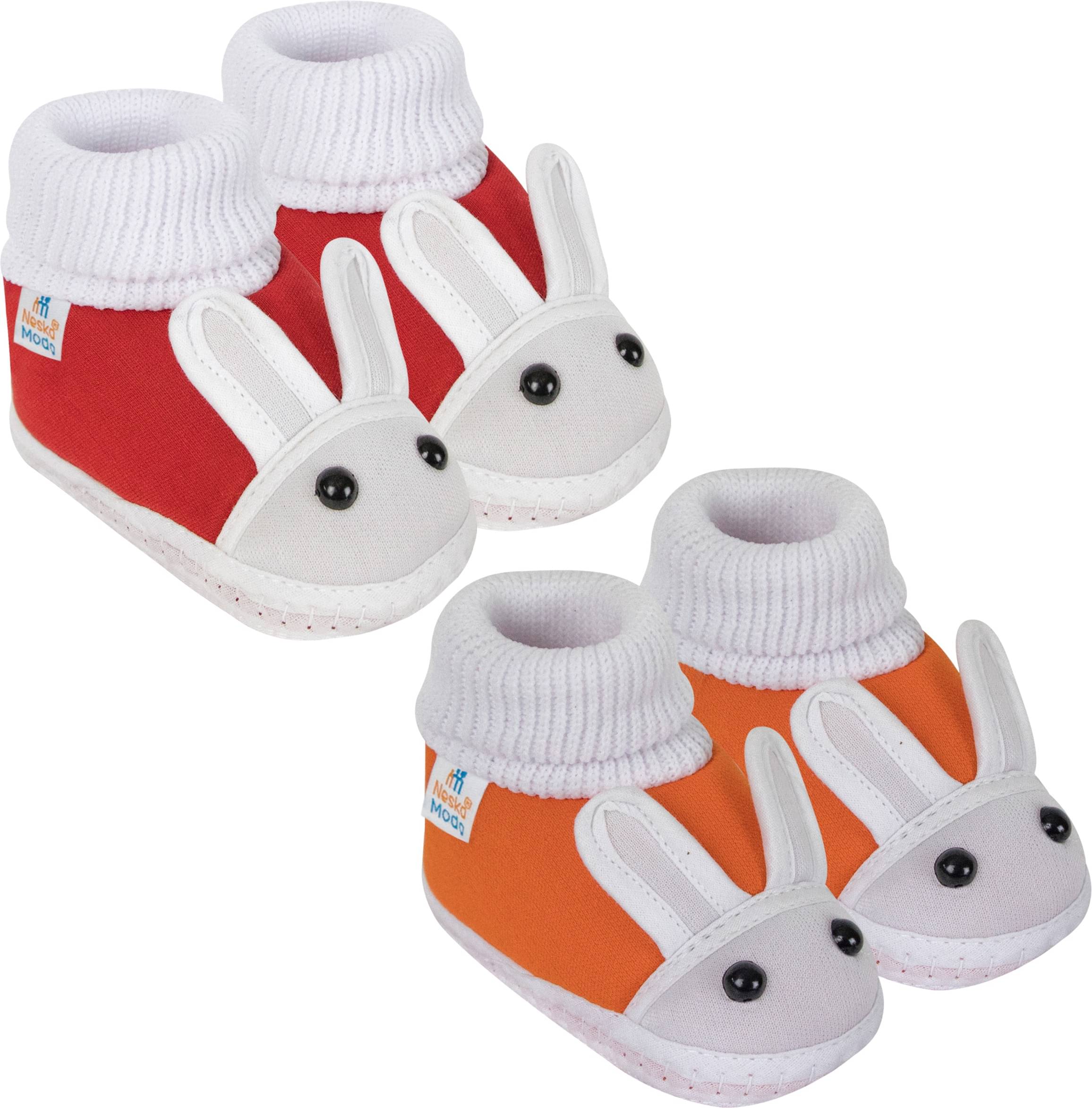     			Neska Moda - MultiColor  Booties For Baby Boy & Baby Girl 6-12 Months ( Pack of 2 )