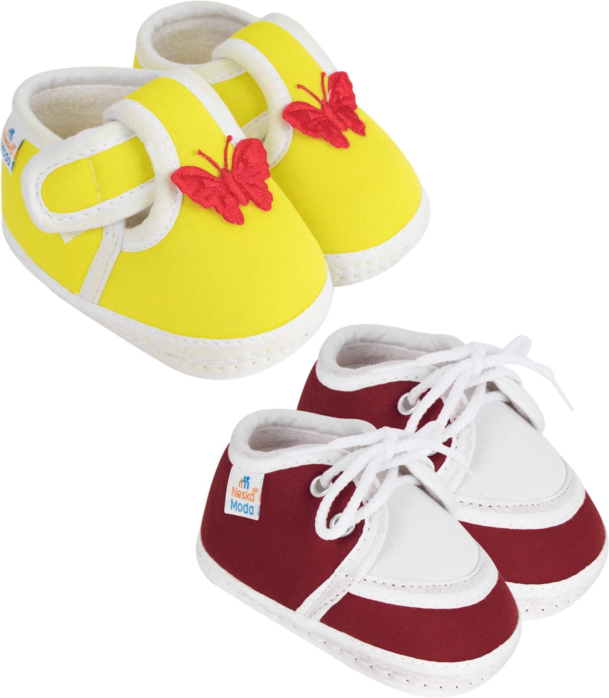     			Neska Moda - MultiColor  Booties For Baby Boy & Baby Girl 6-12 Months ( Pack of 2 )