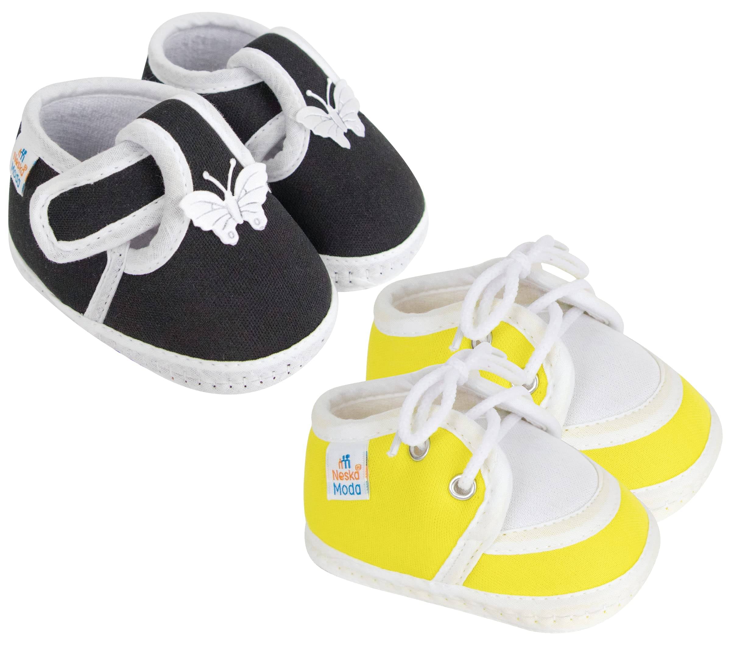     			Neska Moda - MultiColor  Booties For Baby Boy & Baby Girl 12-18 Months ( Pack of 2 )