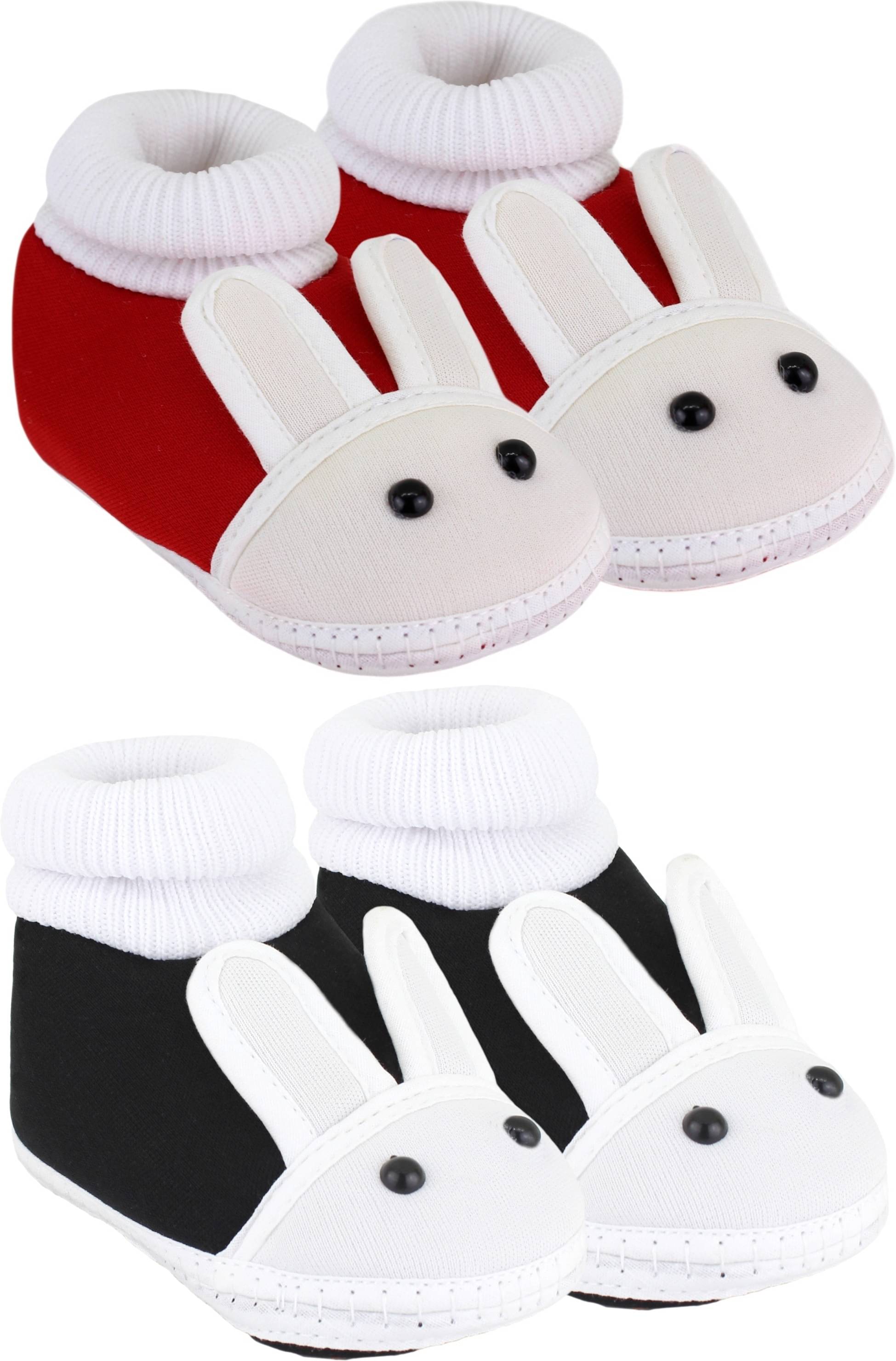     			Neska Moda - MultiColor  Booties For Baby Boy & Baby Girl 6-12 Months ( Pack of 2 )