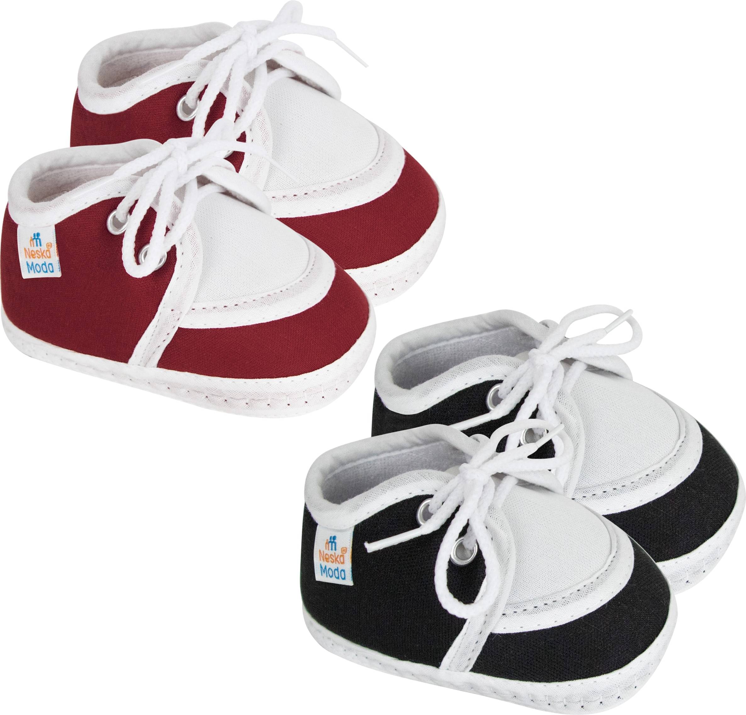     			Neska Moda - MultiColor  Booties For Baby Boy & Baby Girl 0-6 Months ( Pack of 2 )