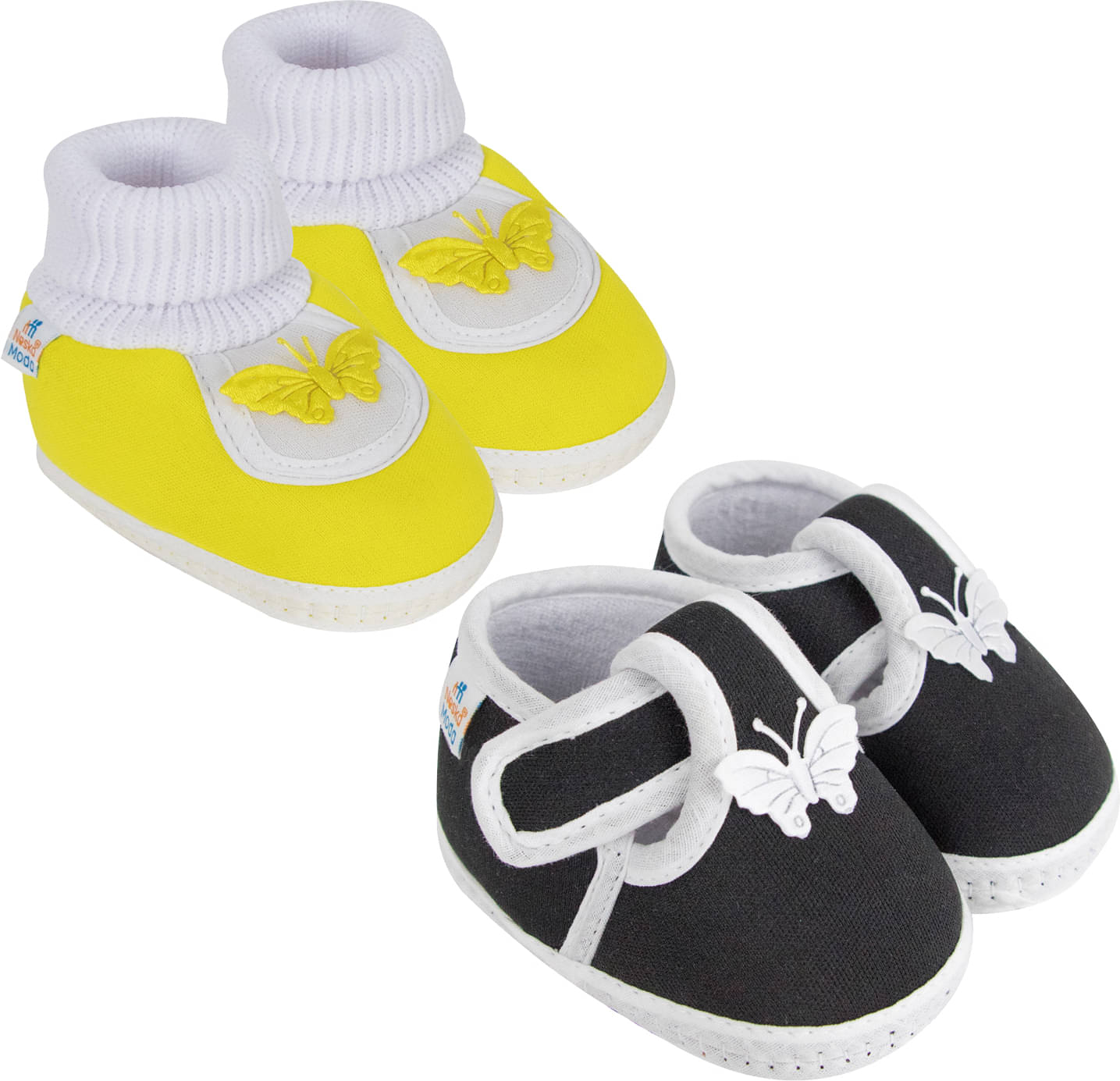     			Neska Moda - MultiColor  Booties For Baby Boy & Baby Girl 6-12 Months ( Pack of 2 )