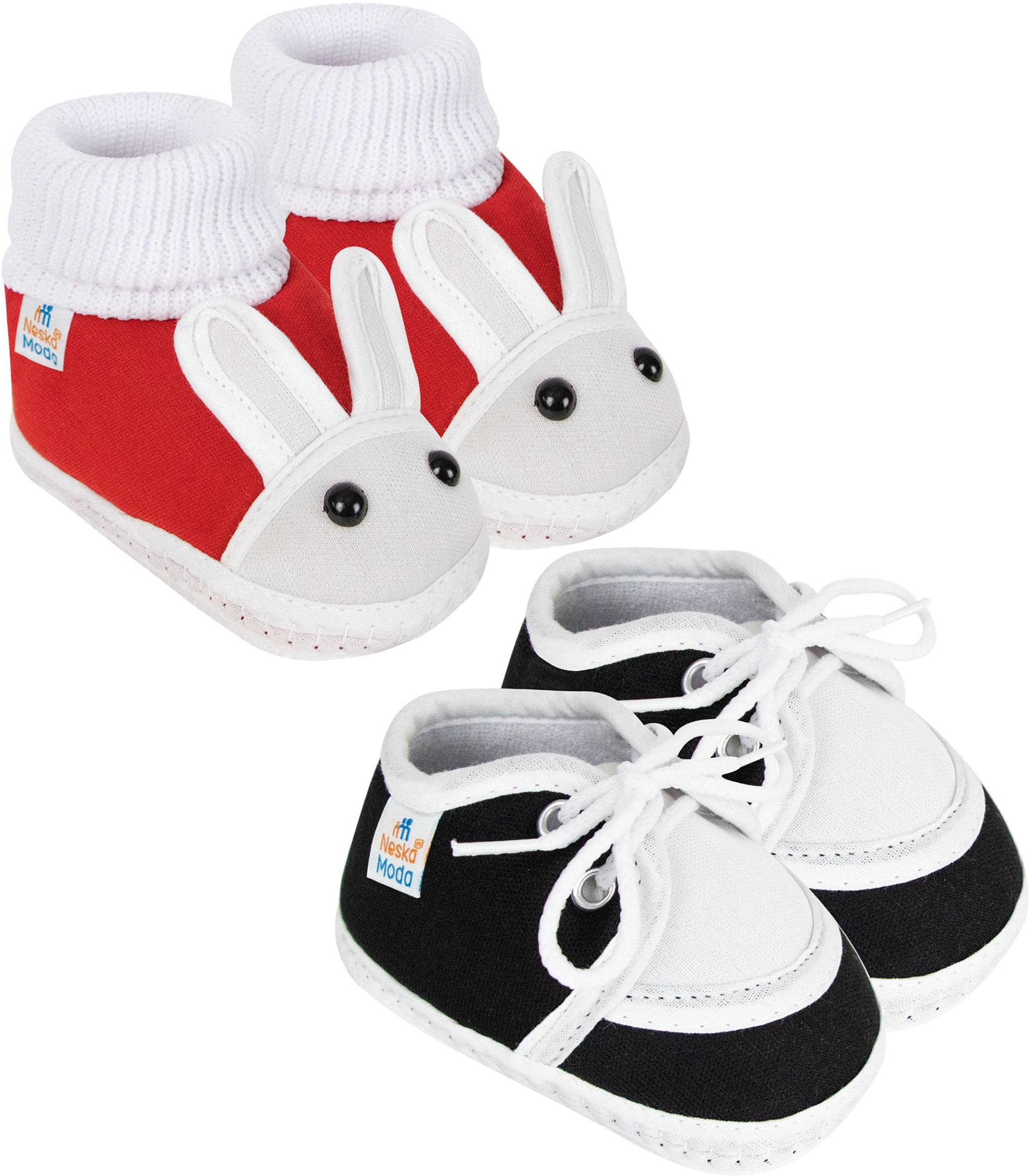     			Neska Moda - MultiColor  Booties For Baby Boy & Baby Girl 0-6 Months ( Pack of 2 )