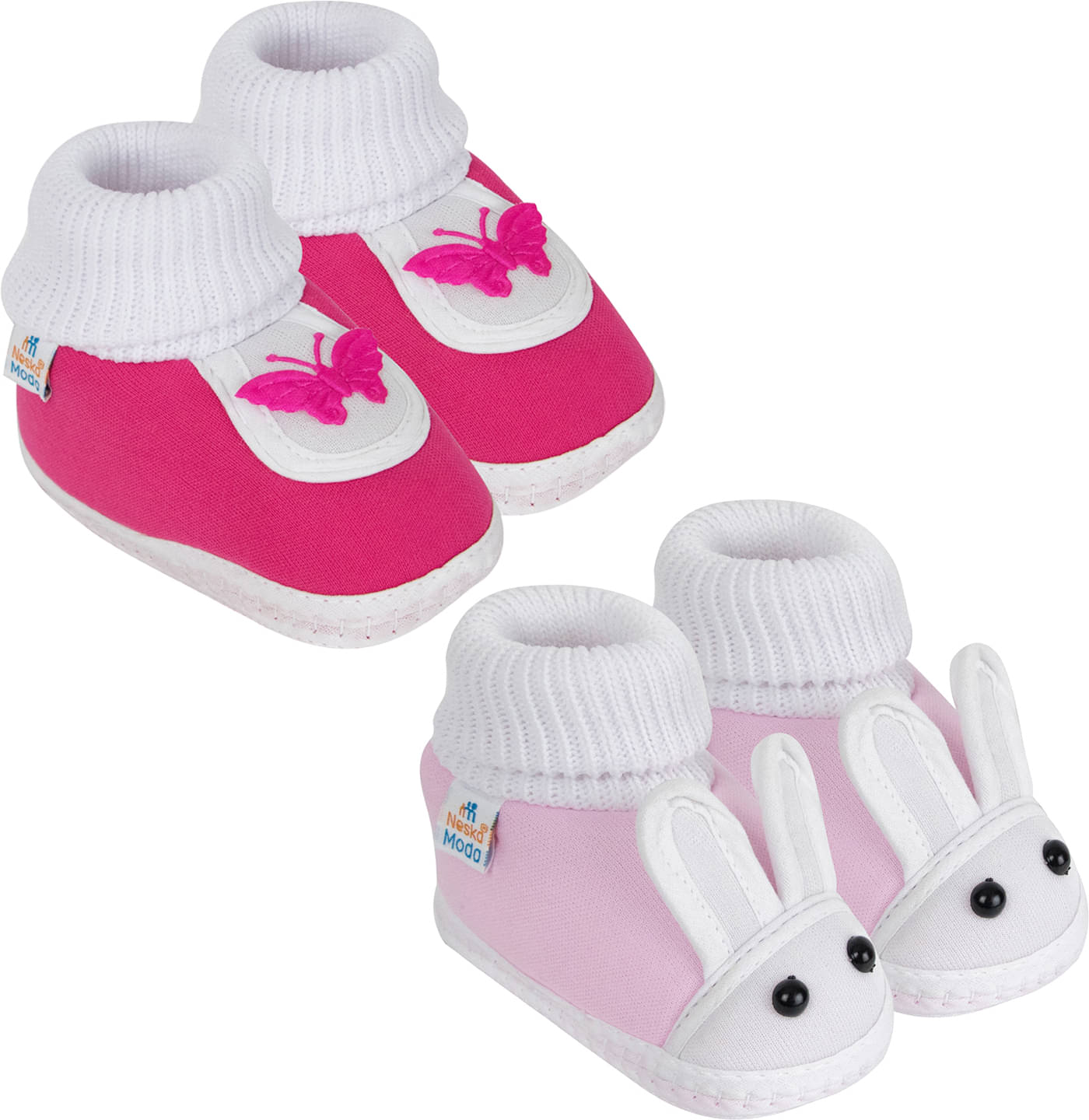     			Neska Moda - MultiColor  Booties For Baby Boy & Baby Girl 0-6 Months ( Pack of 2 )