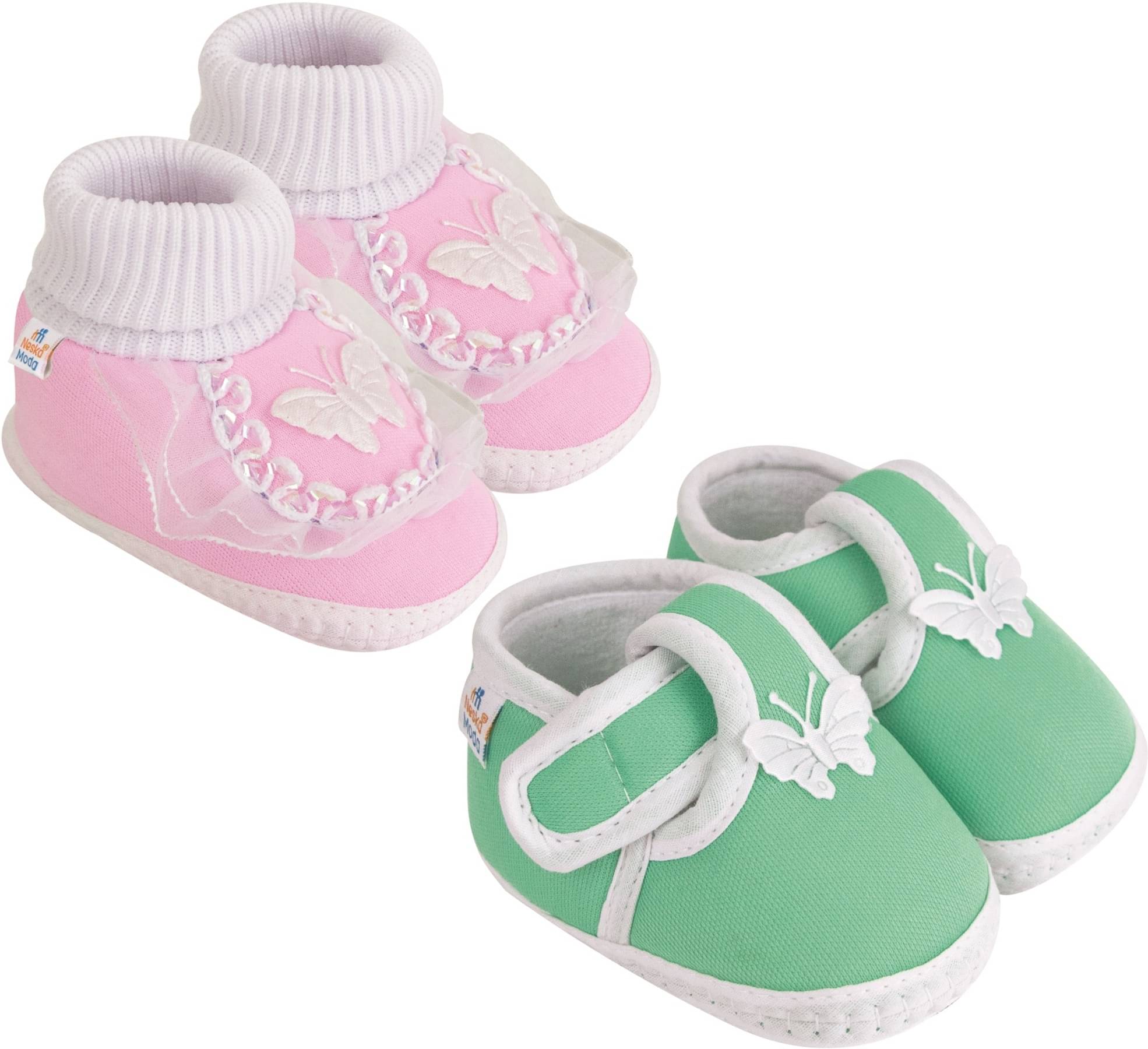     			Neska Moda - MultiColor  Booties For Baby Boy & Baby Girl 12-18 Months ( Pack of 2 )