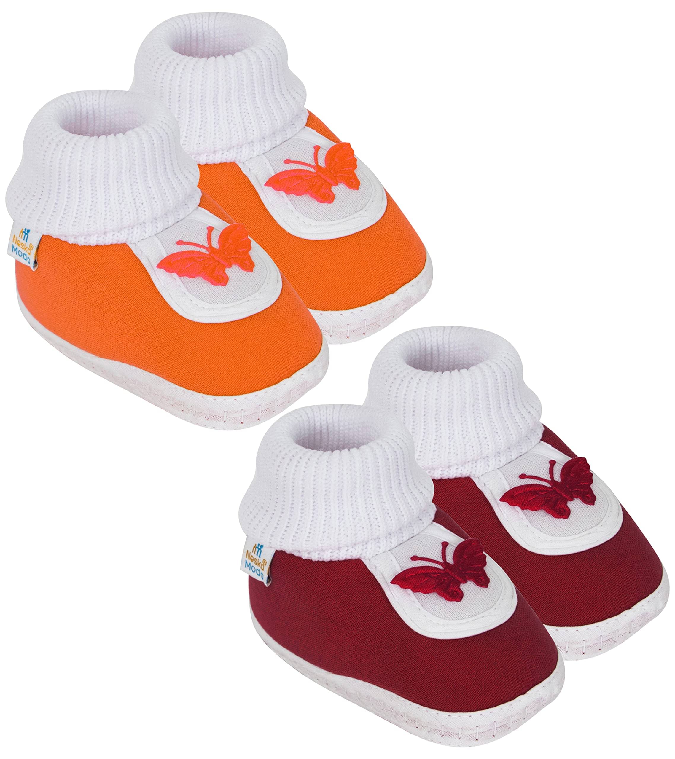     			Neska Moda - MultiColor  Booties For Baby Boy & Baby Girl 6-12 Months ( Pack of 2 )