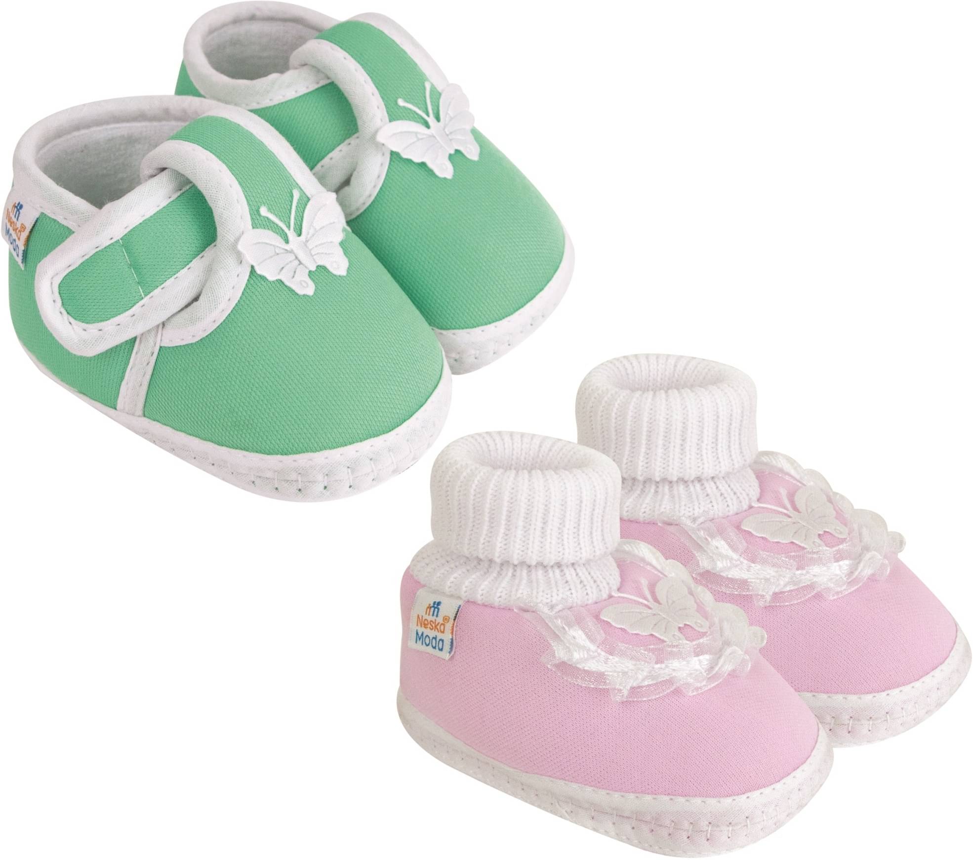     			Neska Moda - MultiColor  Booties For Baby Boy & Baby Girl 6-12 Months ( Pack of 2 )