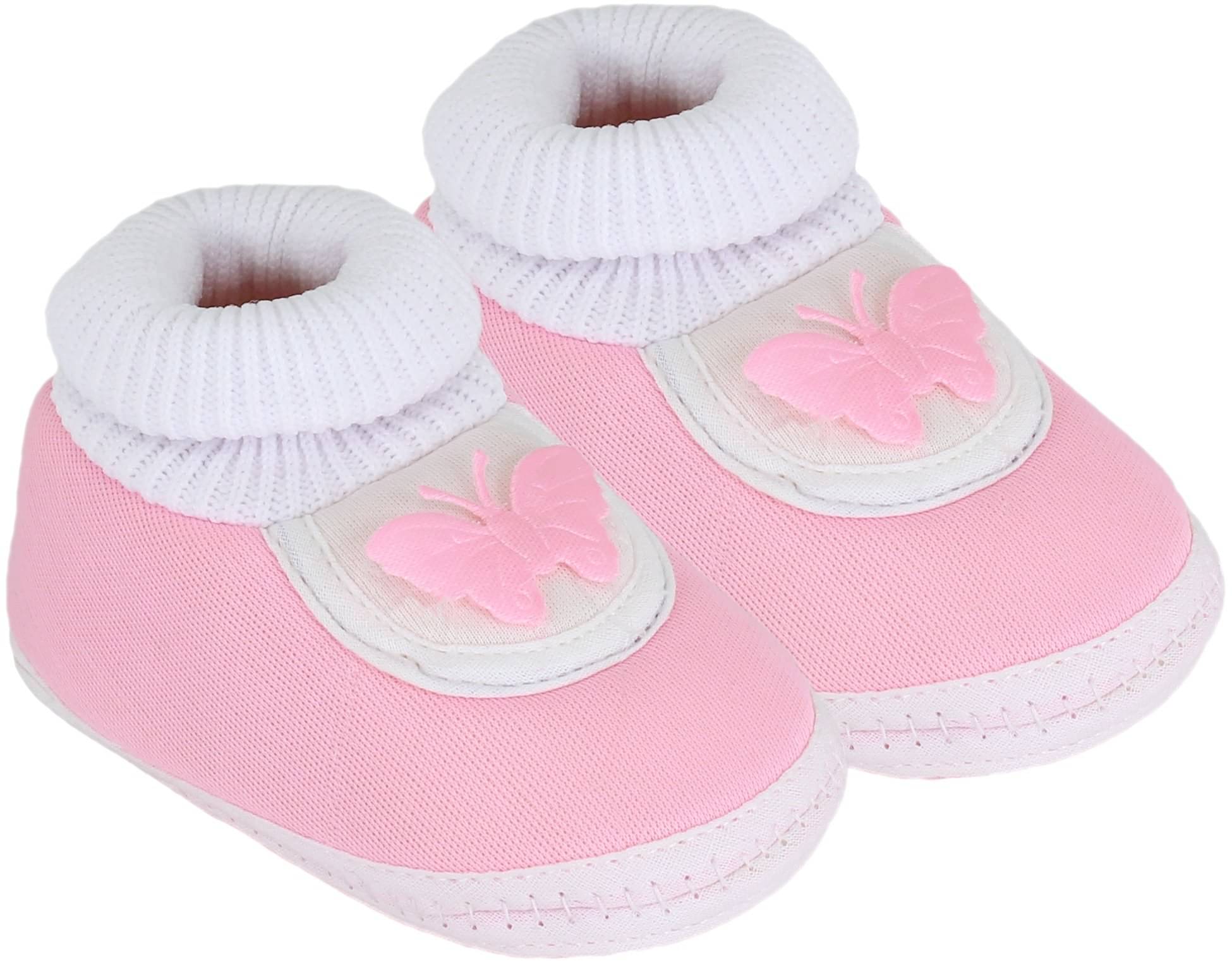    			Neska Moda - Pink Booties For Baby Girl 0-6 Months ( Pack of 1 )