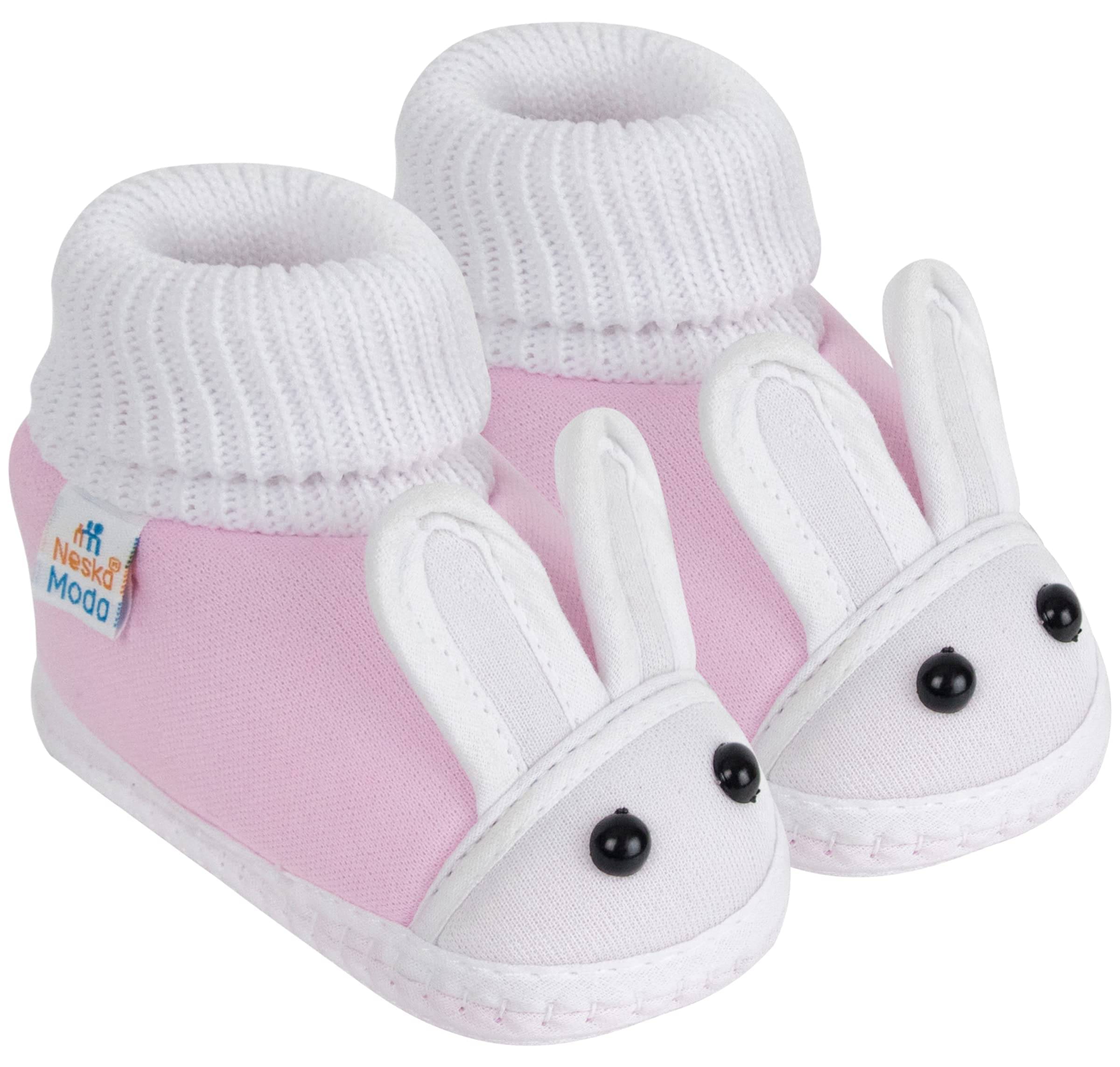     			Neska Moda - Pink Booties For Baby Boy & Baby Girl 12-18 Months ( Pack of 1 )