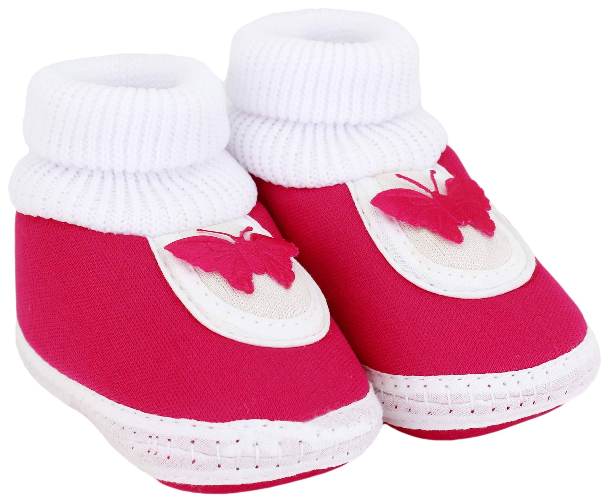     			Neska Moda - White Booties For Baby Girl 0-6 Months ( Pack of 1 )