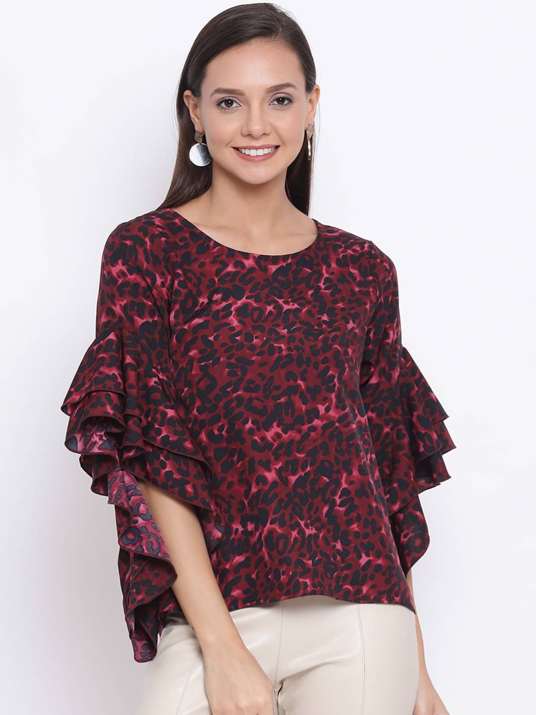     			OTIRA Women's Crepe Regular Top ( Multi Color )