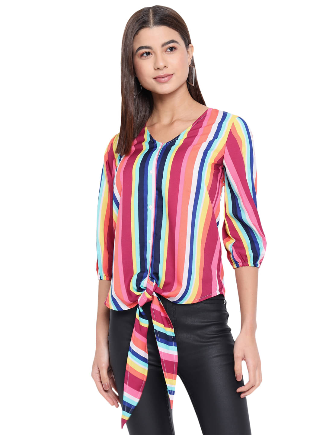 OTIRA Multi Color Crepe Women's Regular Top ( Pack of 1 ) OTIRA Multi Color Crepe Women's Regular Top ( Pack of 1 )