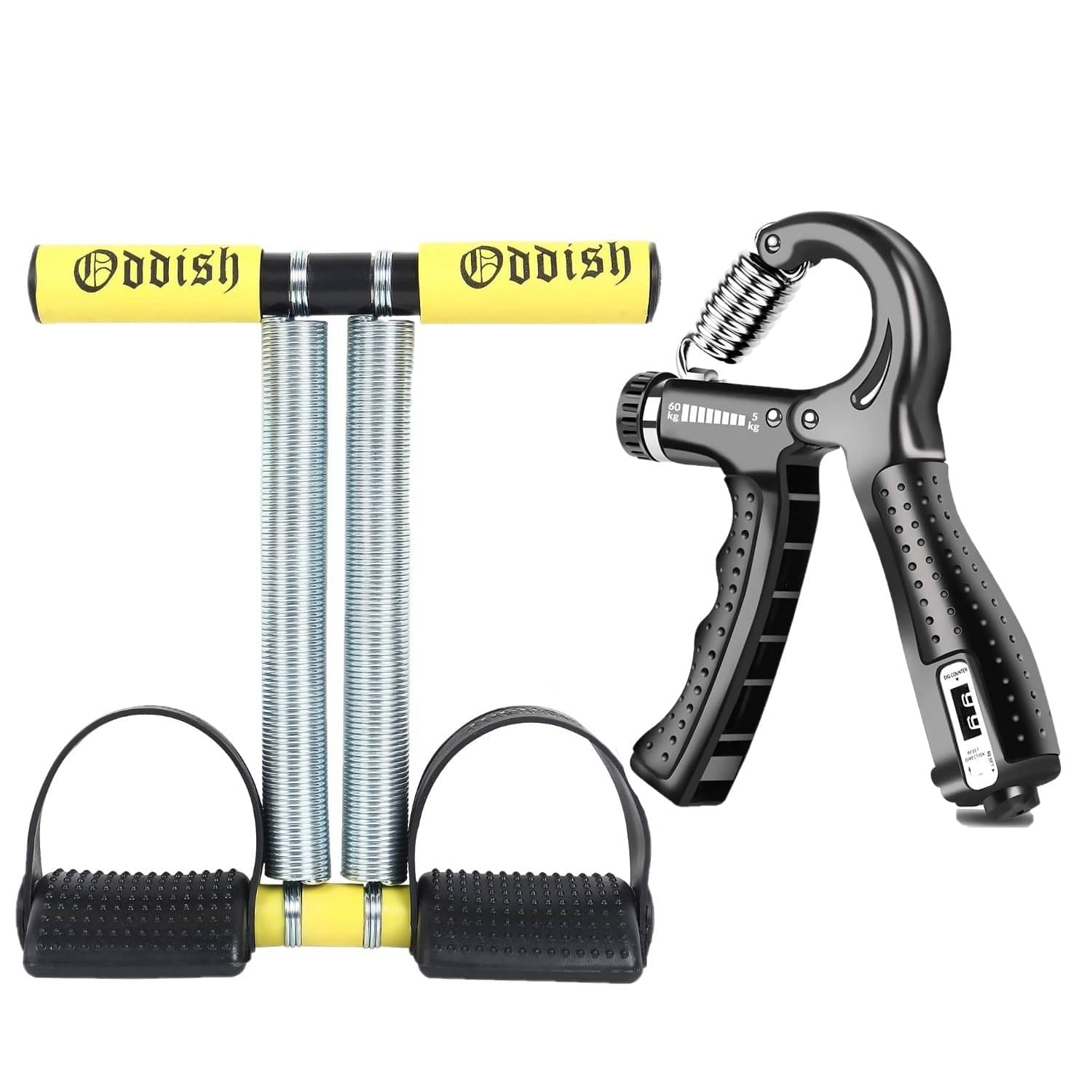Oddish; Way To Fitness Tummy Trimmer Double Spring With Counter Hand Grip Combo Pack For Men & Women - Ab Exercise Equipement, Abdominal Workout For Home & Gym Use - Stomach, Abs, Belly Exercise Oddish; Way To Fitness Tummy Trimmer Double Spring With Counter Hand Grip Combo Pack For Men & Women - Ab Exercise Equipement, Abdominal Workout For Home & Gym Use - Stomach, Abs, Belly Exercise
