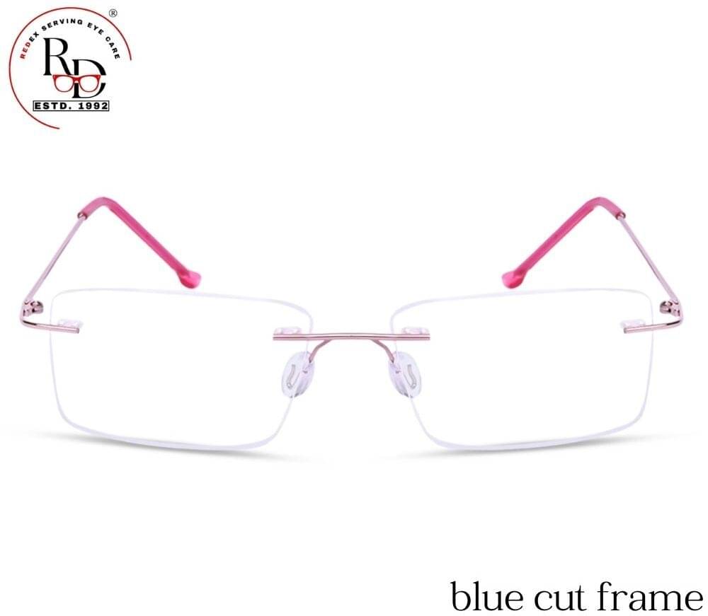     			Redex Rectangle Rimless Reading Glasses