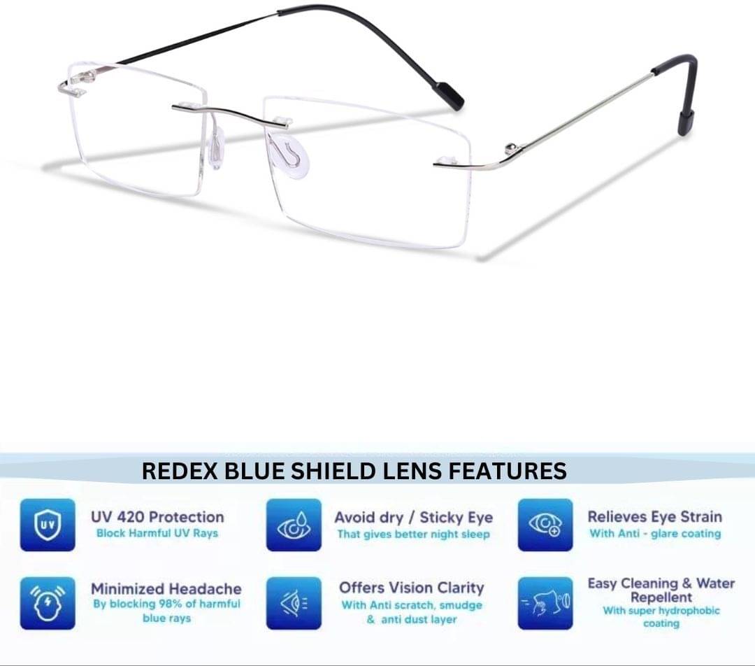 Redex Rectangle Rimless Reading Glasses Redex Rectangle Rimless Reading Glasses