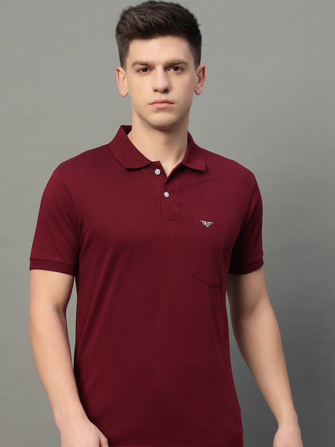 Riss Pack of 1 Cotton Blend Regular Fit Solid Half Sleeves Men's Polo T Shirt ( Maroon ) Riss Pack of 1 Cotton Blend Regular Fit Solid Half Sleeves Men's Polo T Shirt ( Maroon )