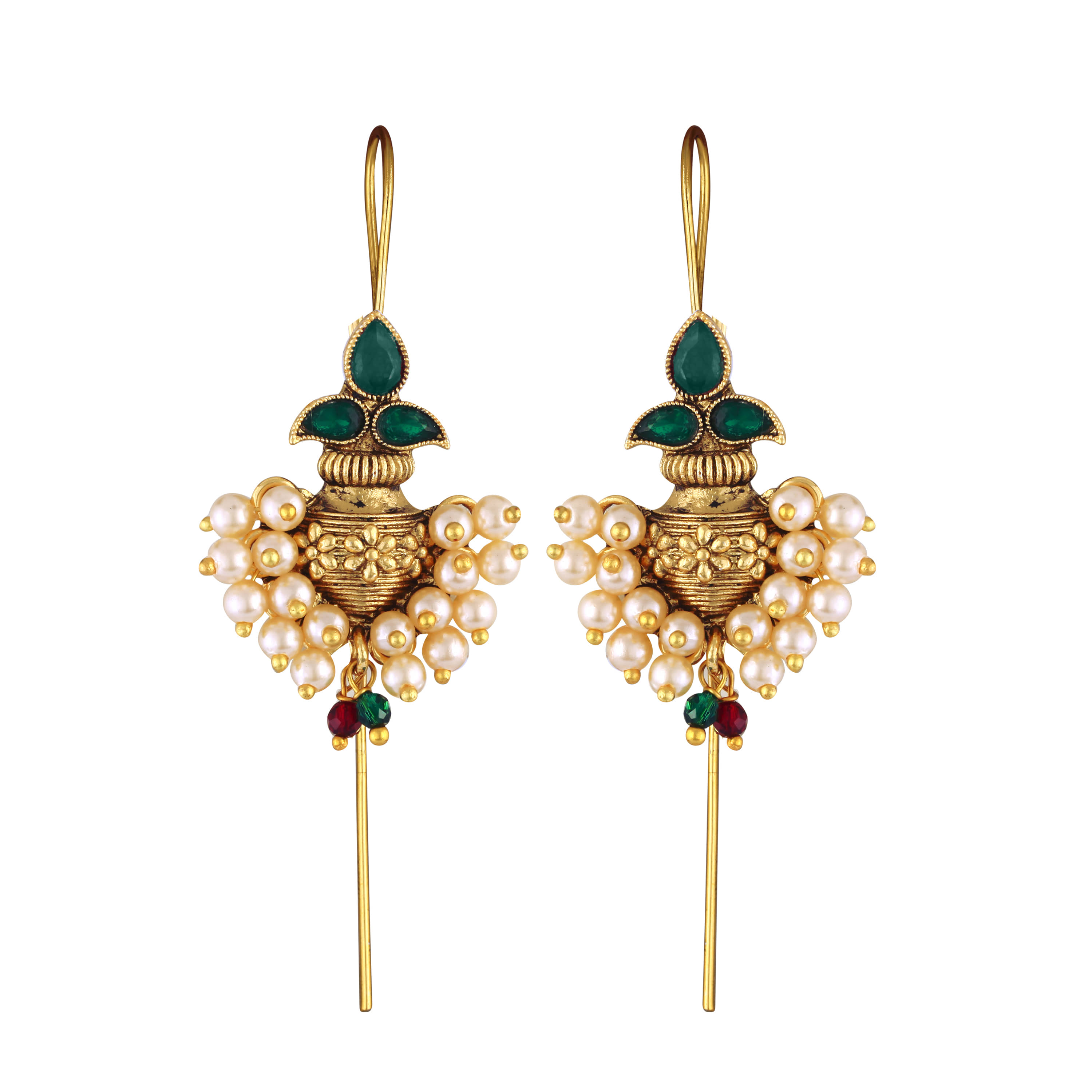 Vighnaharta Green EarCuff Earrings ( Pack of 1 ) - Earrings | Buy online on ZillyBuy