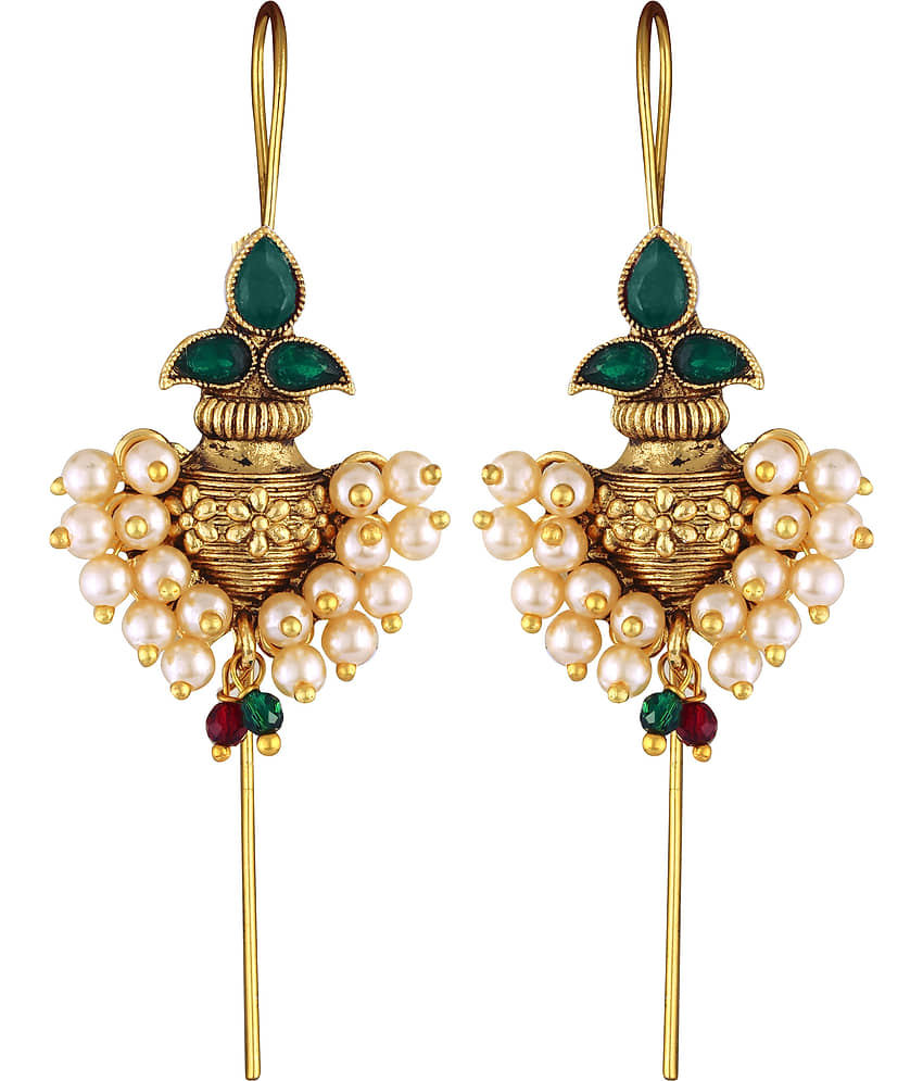 Vighnaharta Green EarCuff Earrings ( Pack of 1 ) - Earrings | Buy online on ZillyBuy