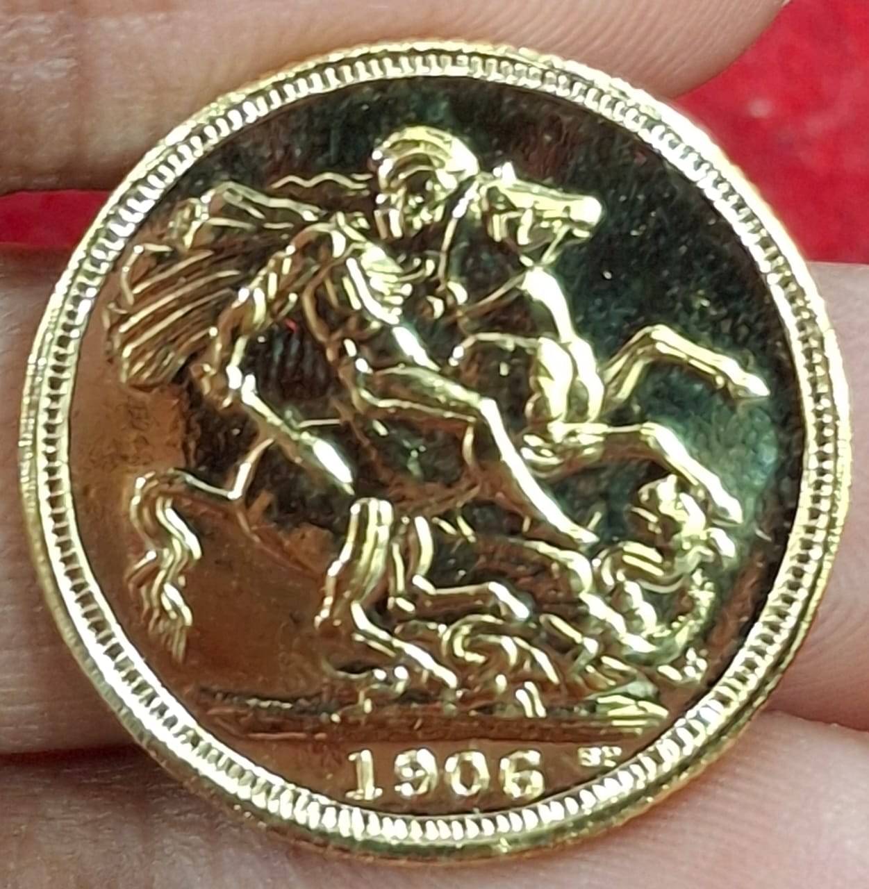 1 Sovereign 1906 - Edward VII ENGLAND RARE GOLD PLATED COIN 1 Sovereign 1906 - Edward VII ENGLAND RARE GOLD PLATED COIN