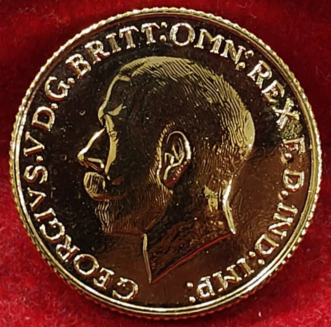 1 Sovereign 1918 - George V ENGLAND GEORGE V RARE GOLD PLATED COIN     			1 Sovereign 1918 - George V ENGLAND GEORGE V RARE GOLD PLATED COIN