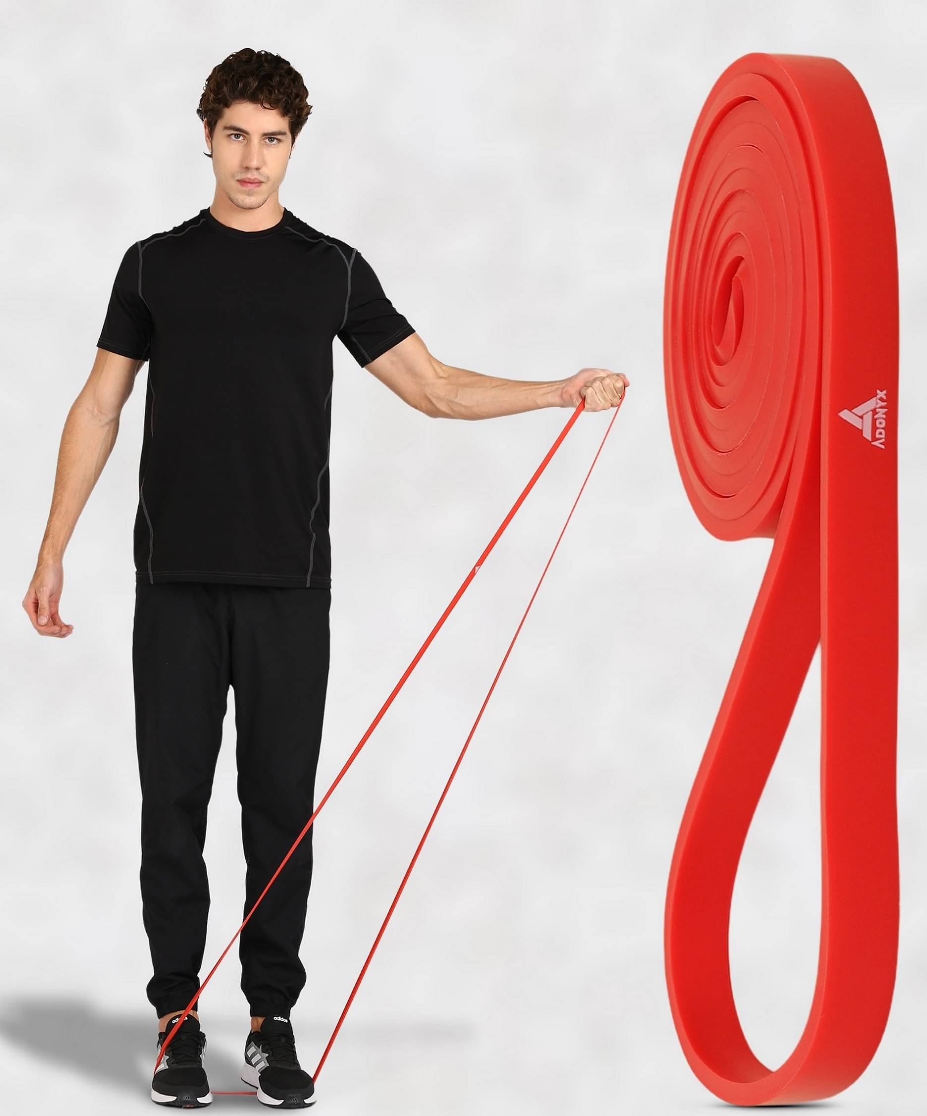     			ADONYX Latex Compact Resistance Band Red - Medium Resistance