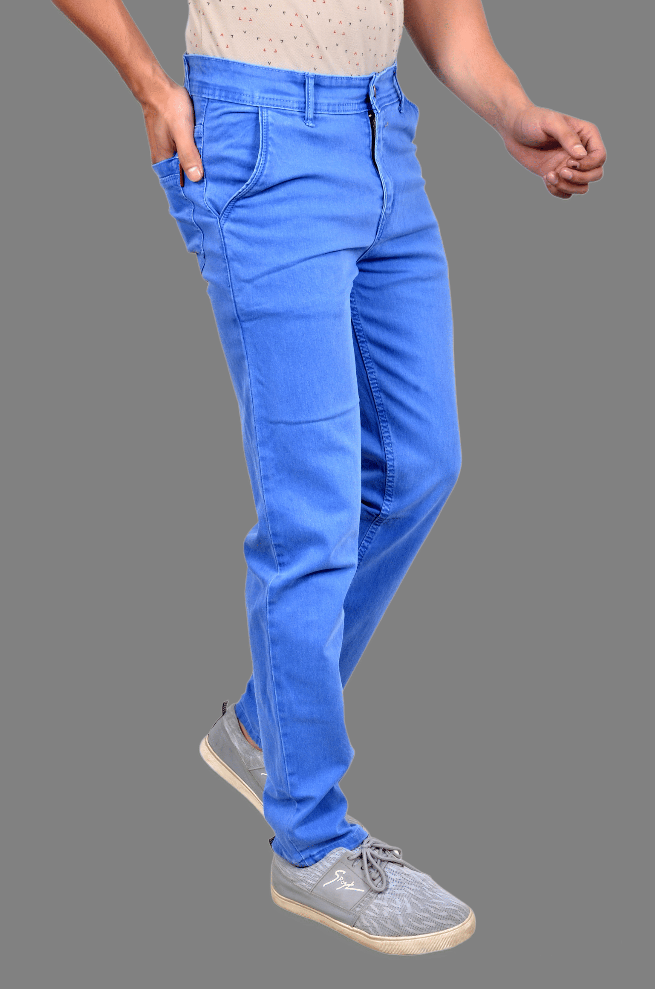AGRAYYANA Slim Fit Basic Men's Jeans - Light Blue ( Pack of 1 ) - Jeans | Buy online on ZillyBuy