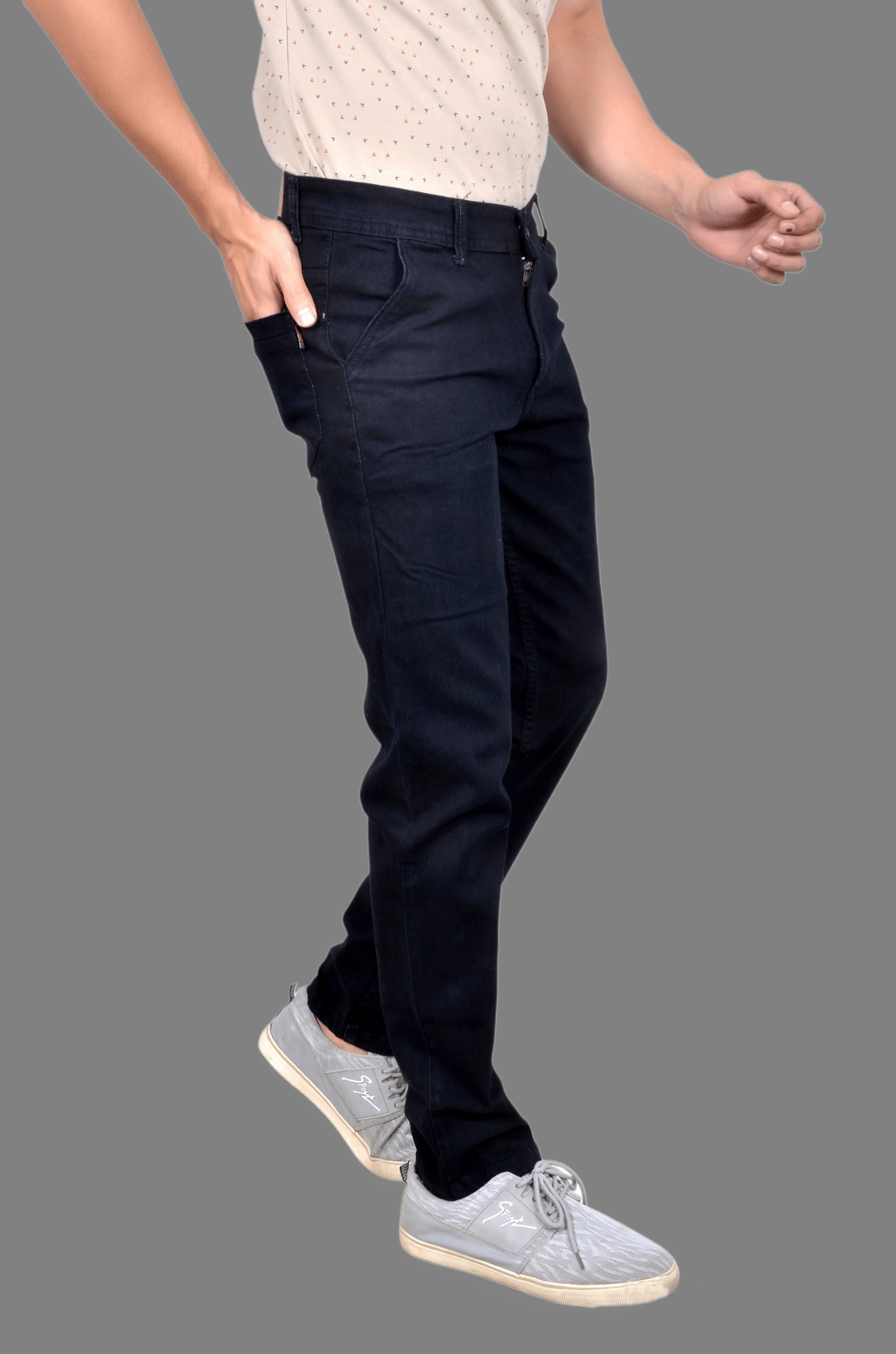 AGRAYYANA Slim Fit Solid Men's Jeans - Black ( Pack of 1 ) - Jeans | Buy online on ZillyBuy