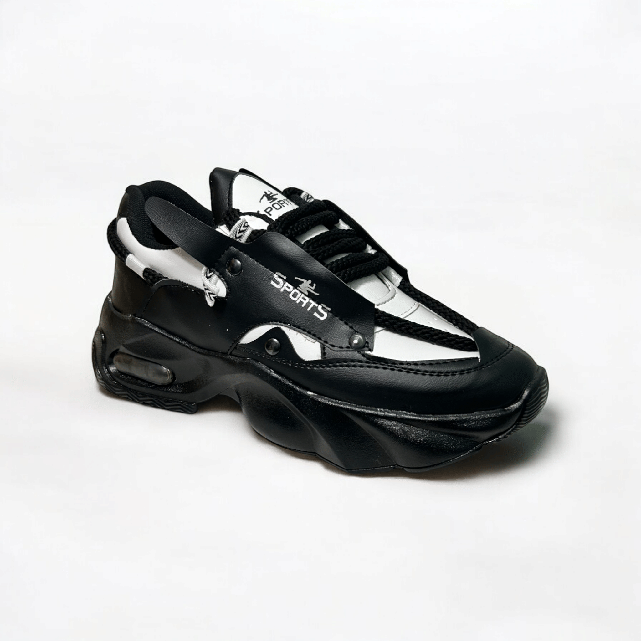     			Akiko ACTIVE CORE Black Men's Sneakers