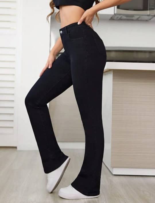 Broadstar - Black Cotton Bootcut Women's Jeans ( Pack of 1 ) - Jeans | Buy online on ZillyBuy