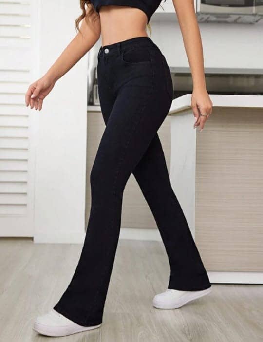 Broadstar - Black Cotton Bootcut Women's Jeans ( Pack of 1 ) - Jeans | Buy online on ZillyBuy