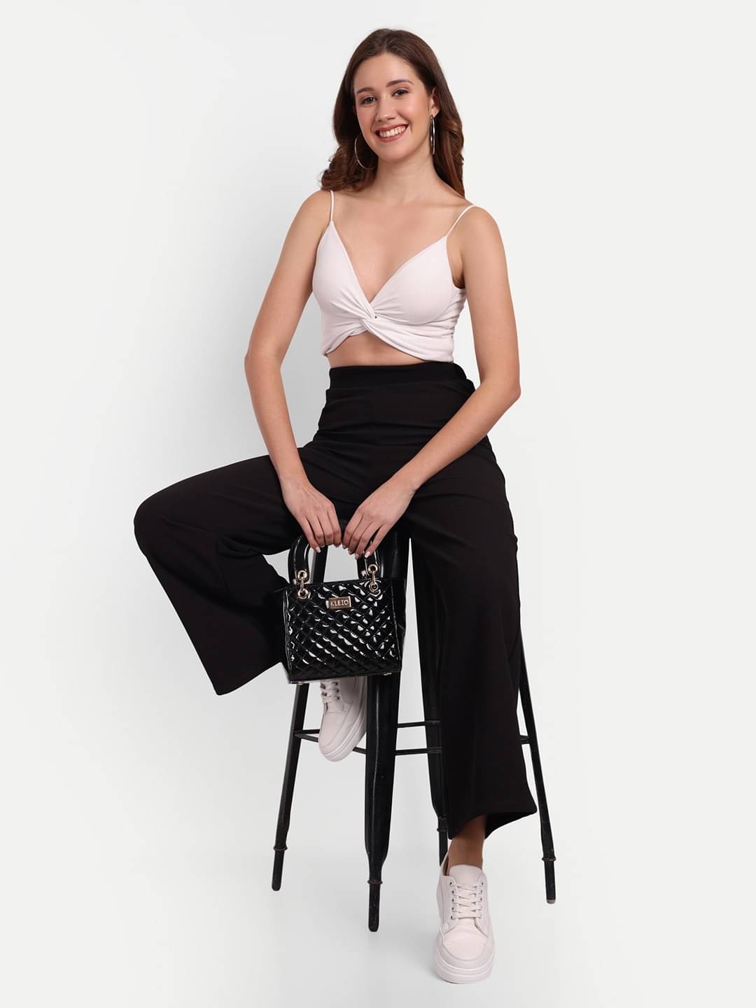     			Broadstar Pack of 1 Polyester Loose Women's Casual Pants ( Black )