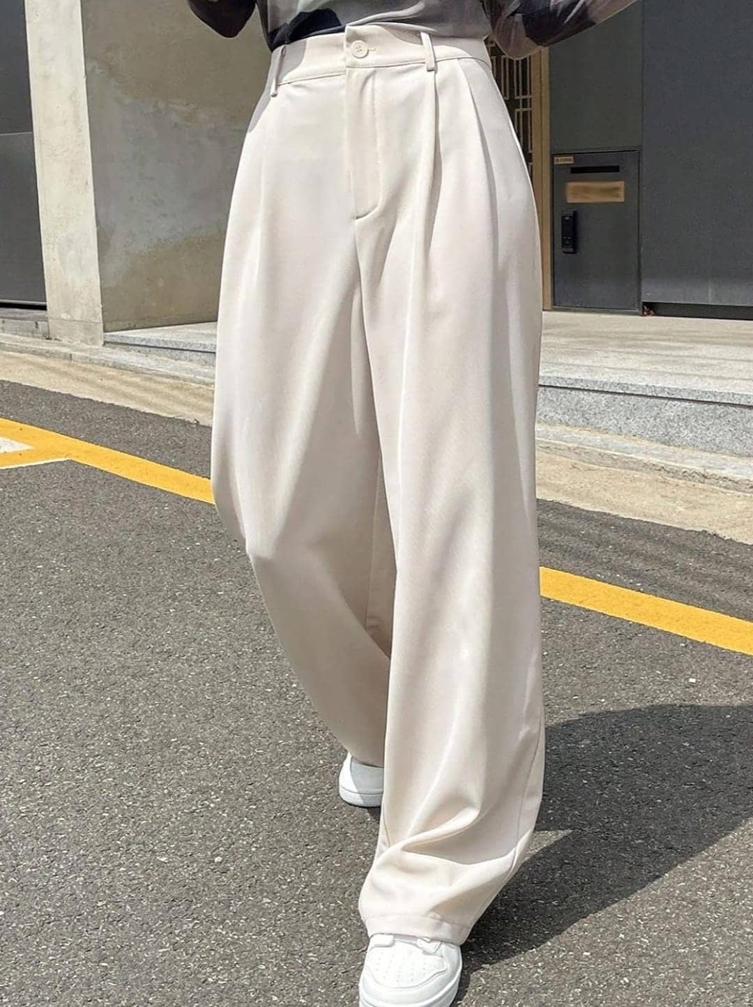 Broadstar Pack of 1 Polyester Straight Women's Casual Pants ( Beige ) - Trousers | Buy online on ZillyBuy
