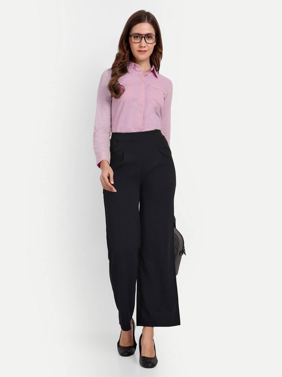     			Broadstar Pack of 1 Polyester Loose Women's Casual Pants ( Black )