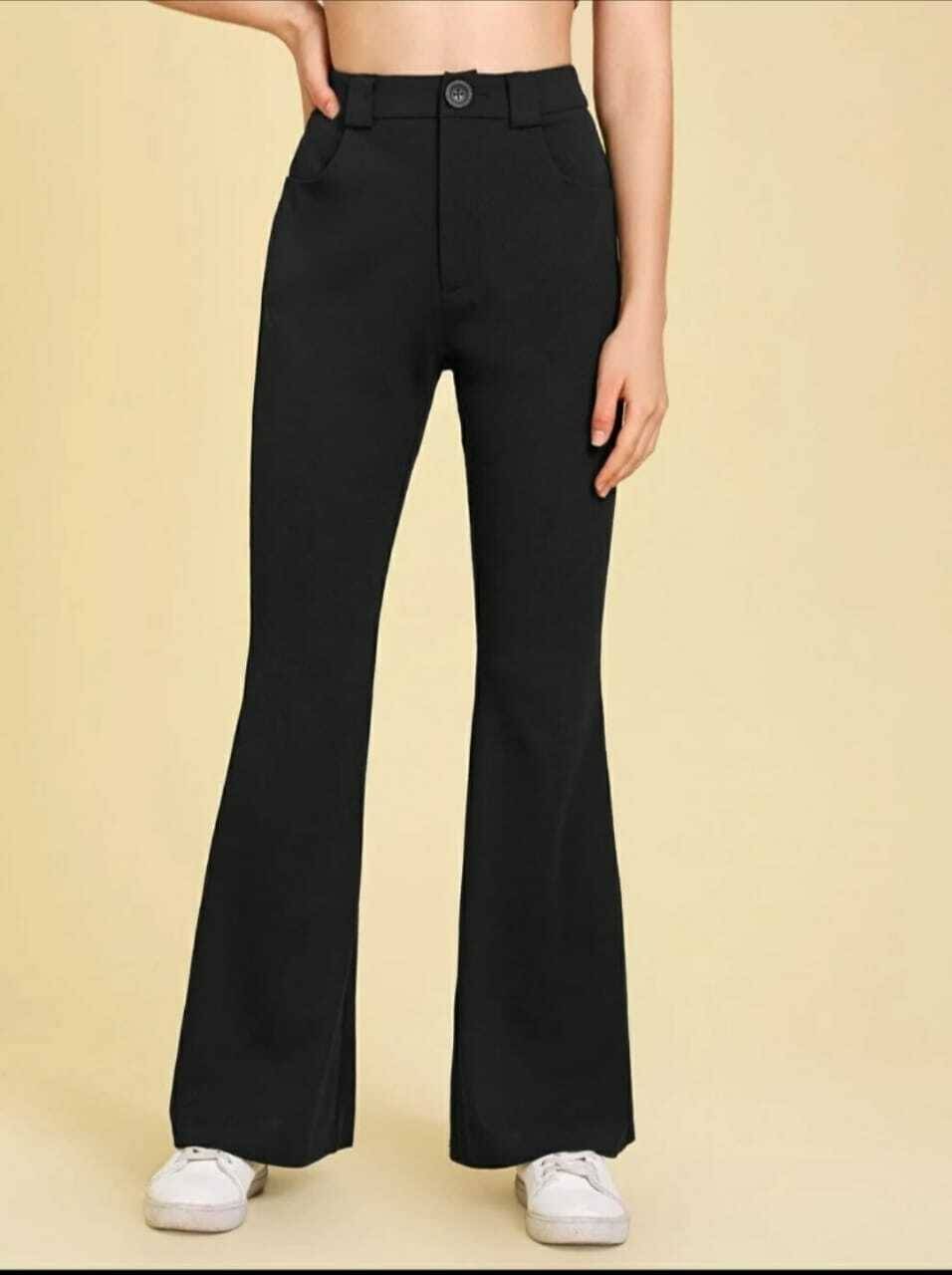     			Broadstar Pack of 1 Polyester Bootcut Women's Bootcut Pants ( Black )