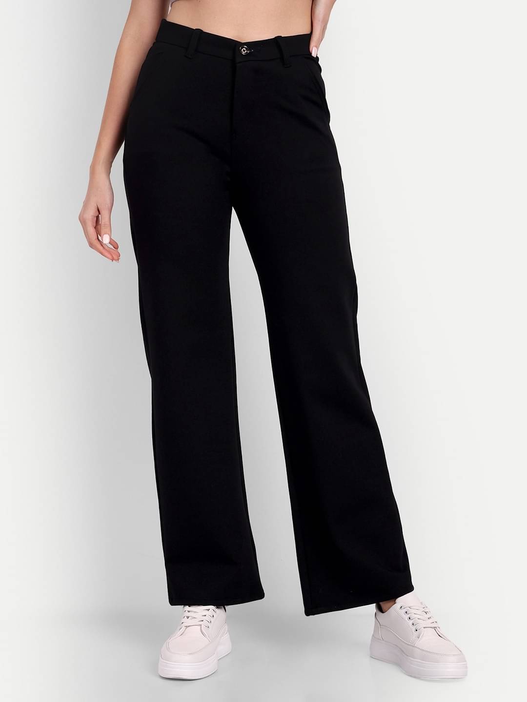     			Broadstar Pack of 1 Polyester Straight Women's Casual Pants ( Black )