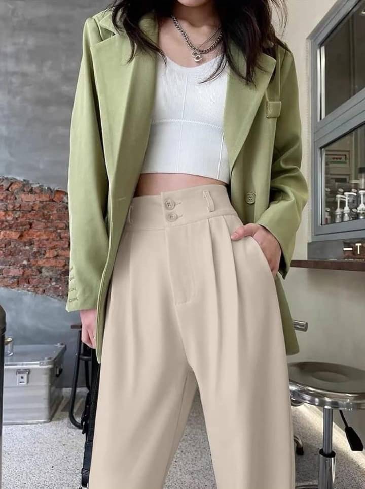     			Broadstar Pack of 1 Polyester Baggy Women's Casual Pants ( Beige )