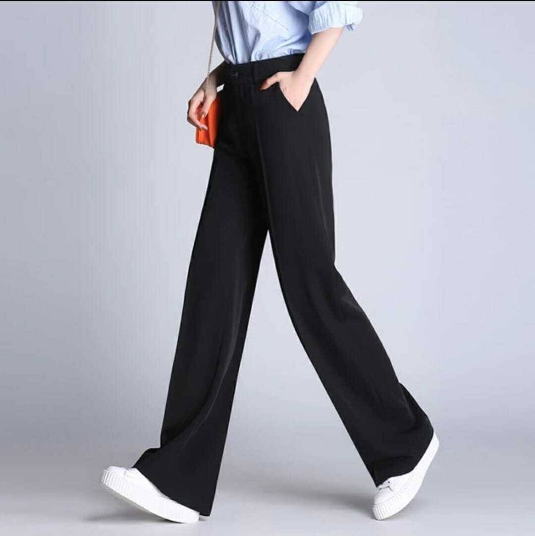     			Broadstar Pack of 1 Polyester Straight Women's Casual Pants ( Black )