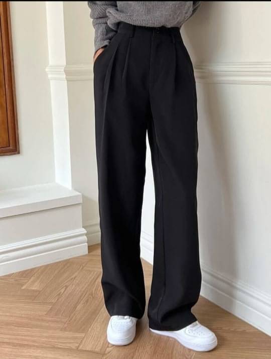     			Broadstar Pack of 1 Polyester Straight Women's Casual Pants ( Black )