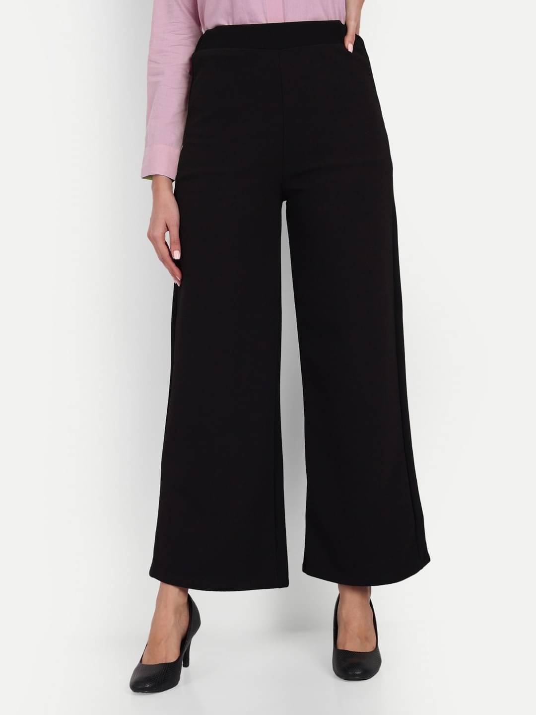     			Broadstar Pack of 1 Polyester Loose Women's Casual Pants ( Black )