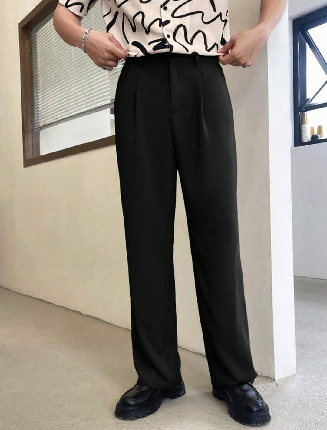     			Broadstar Regular Pleated Men's Formal Trouser - Black ( Pack of 1 )
