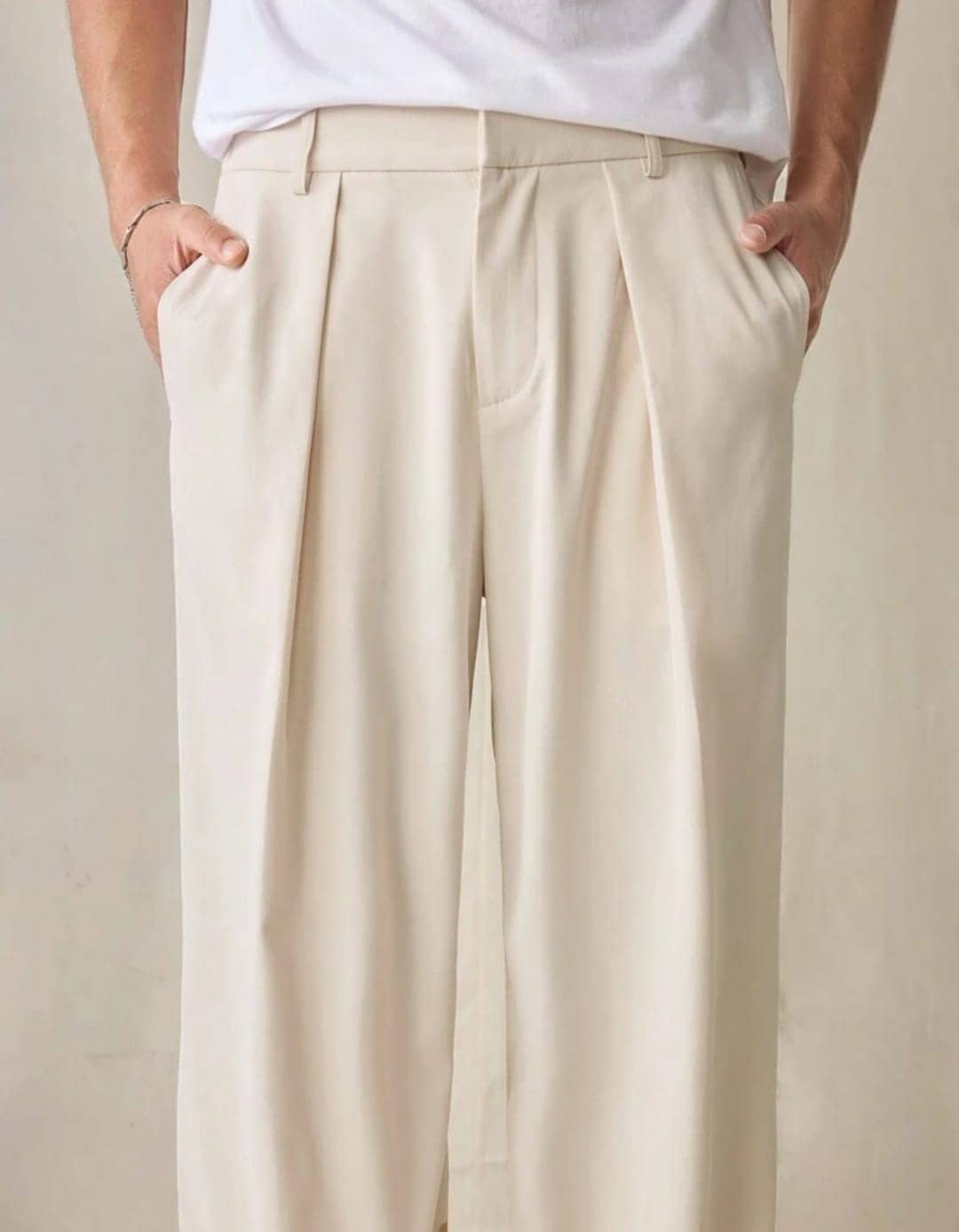 Broadstar Regular Pleated Men's Formal Trouser - Beige ( Pack of 1 ) - Trousers | Buy online on ZillyBuy