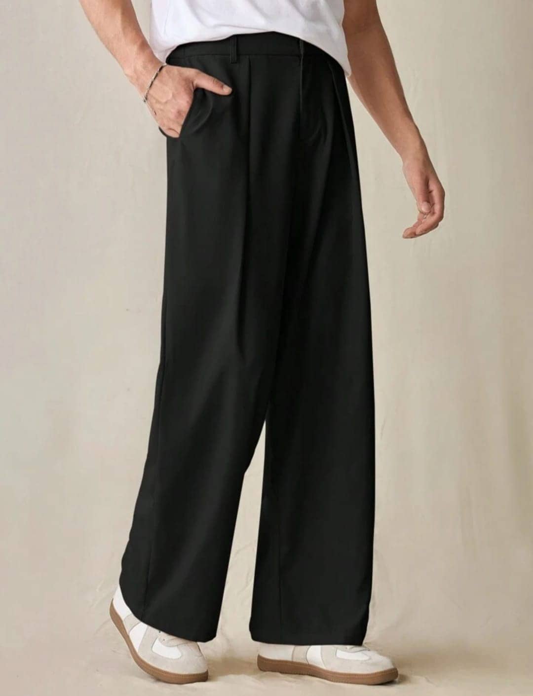Broadstar Regular Pleated Men's Formal Trouser - Black ( Pack of 1 ) - Trousers | Buy online on ZillyBuy
