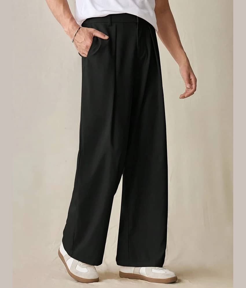 Broadstar Regular Pleated Men's Formal Trouser - Black ( Pack of 1 ) - Trousers | Buy online on ZillyBuy