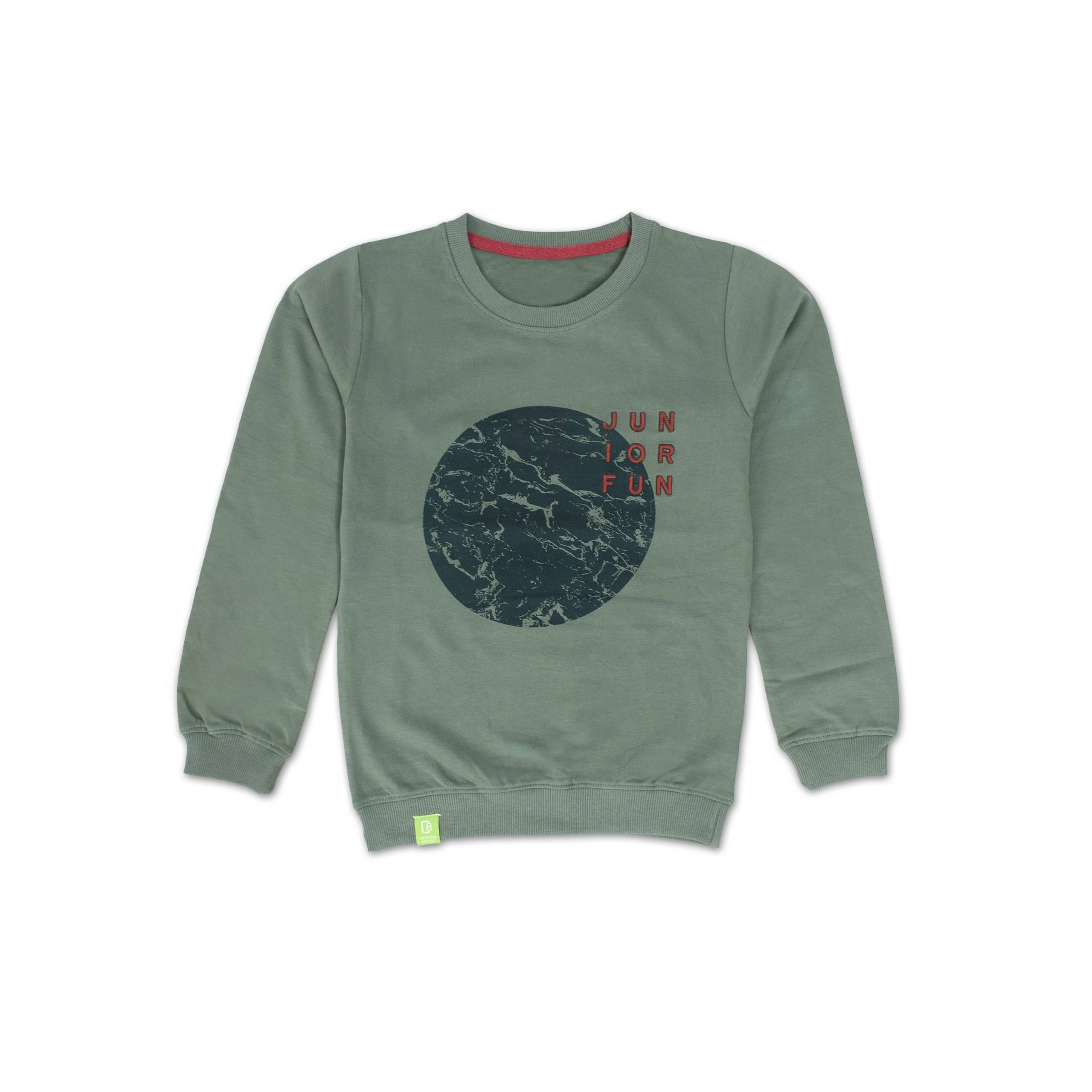     			COLOR HUNT Pack of 1 Boys Cotton Sweatshirt ( Green )